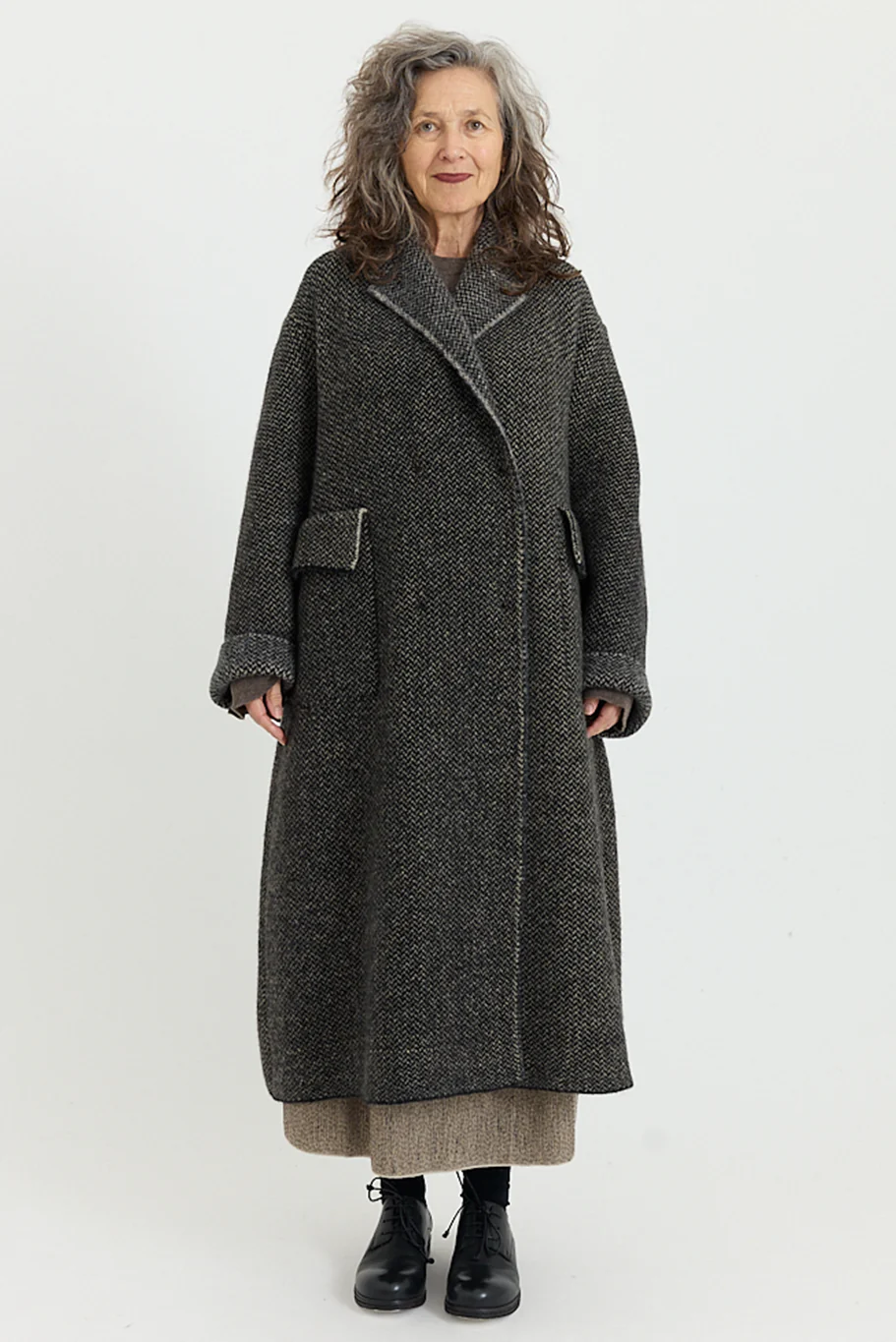 Boboutic - Double Breasted Coat - Black/Natural - Image 2