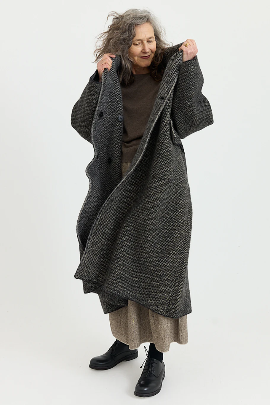 Boboutic - Double Breasted Coat - Black/Natural - Image 3