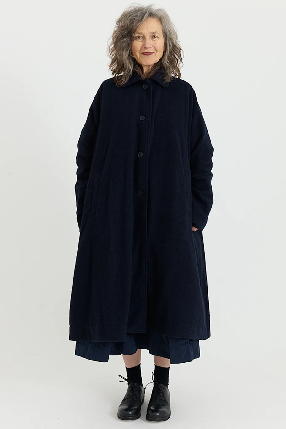 Casey Casey - Atomless Coat - Blue Check