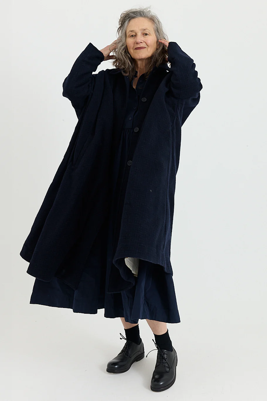Casey Casey - Atomless Coat - Blue Check - Image 2