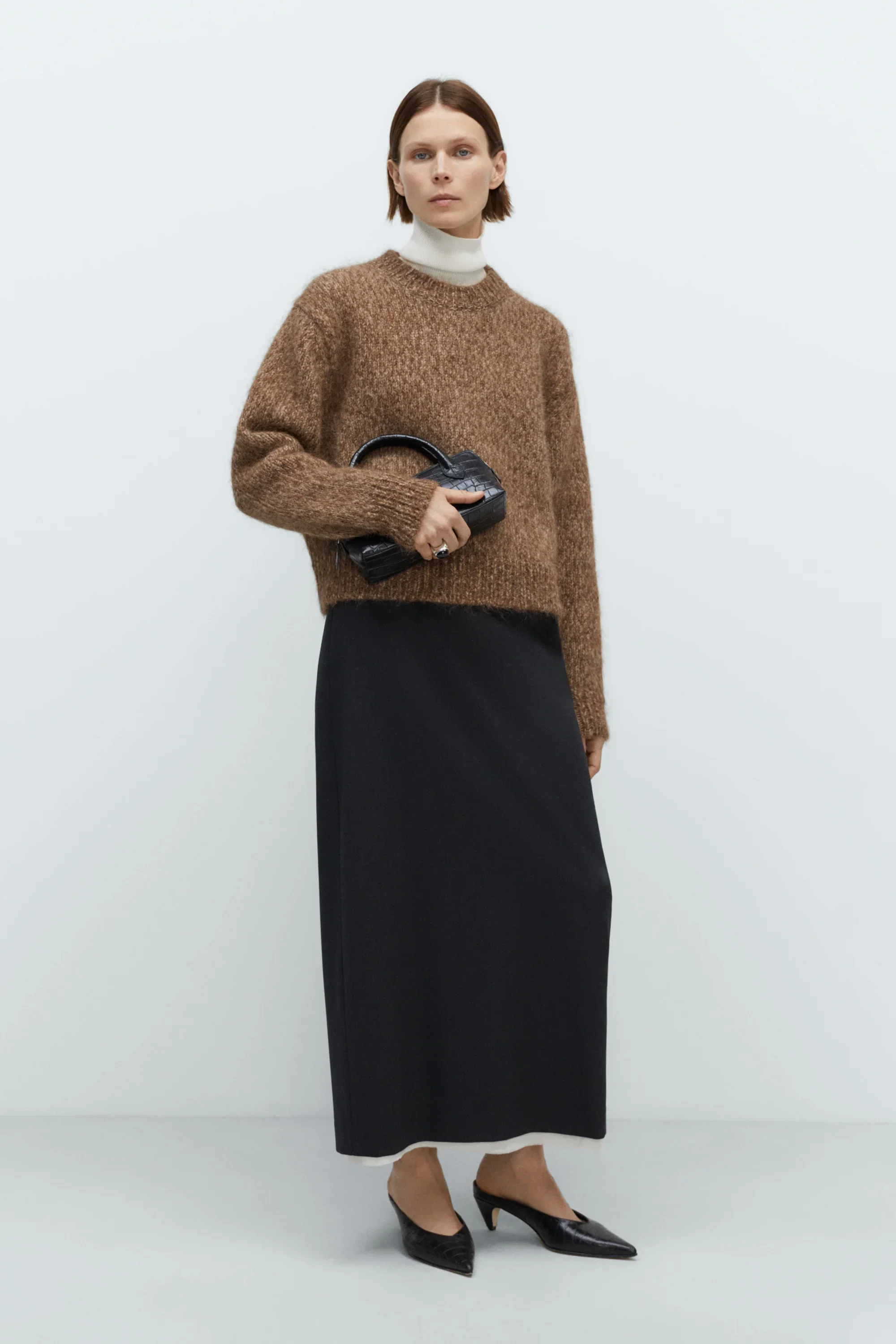 Cordera - Chunky Sweater - Brown Melange