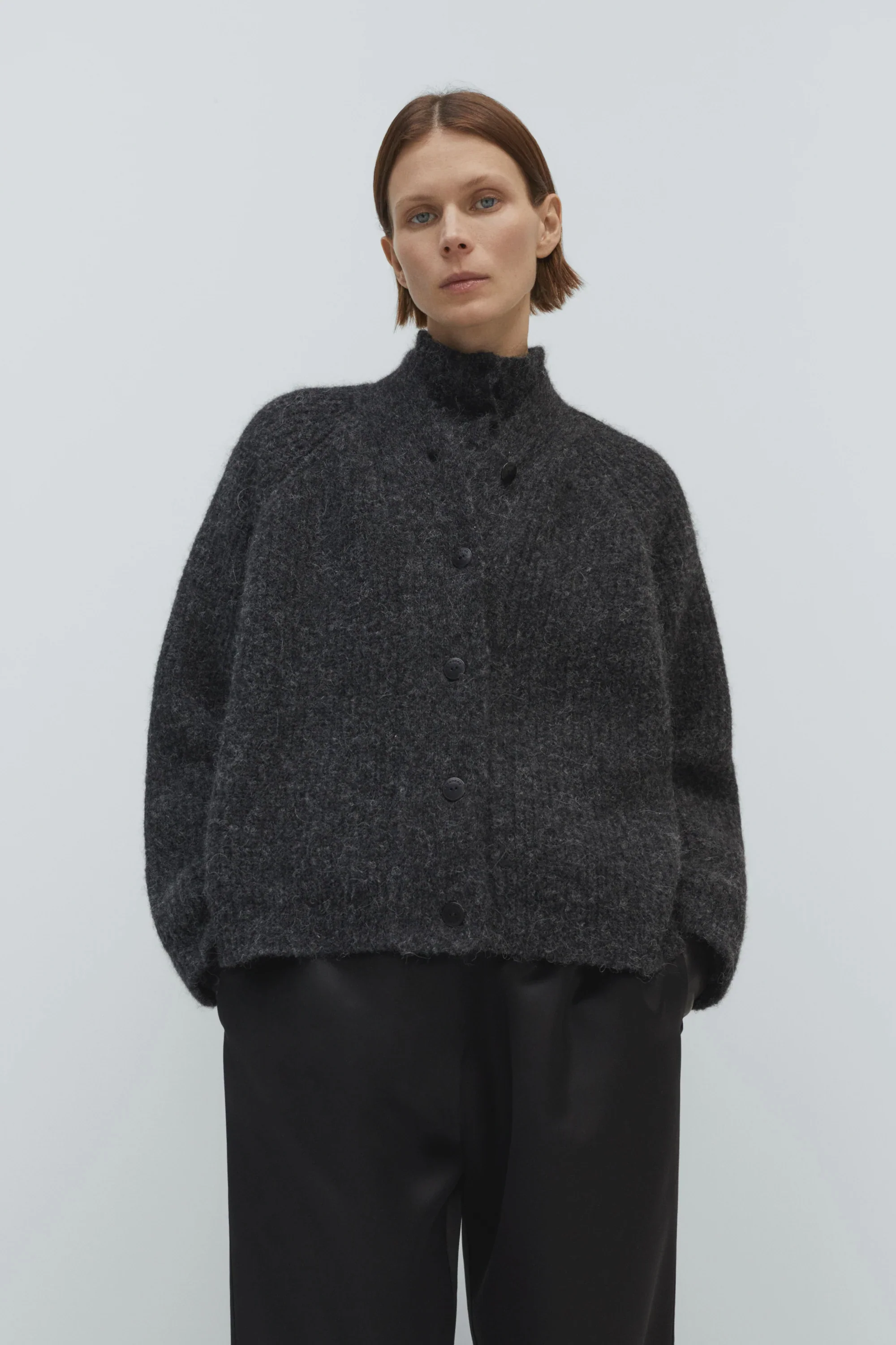 Cordera - Baby Alpaca Cardigan - Anthracite - Image 3