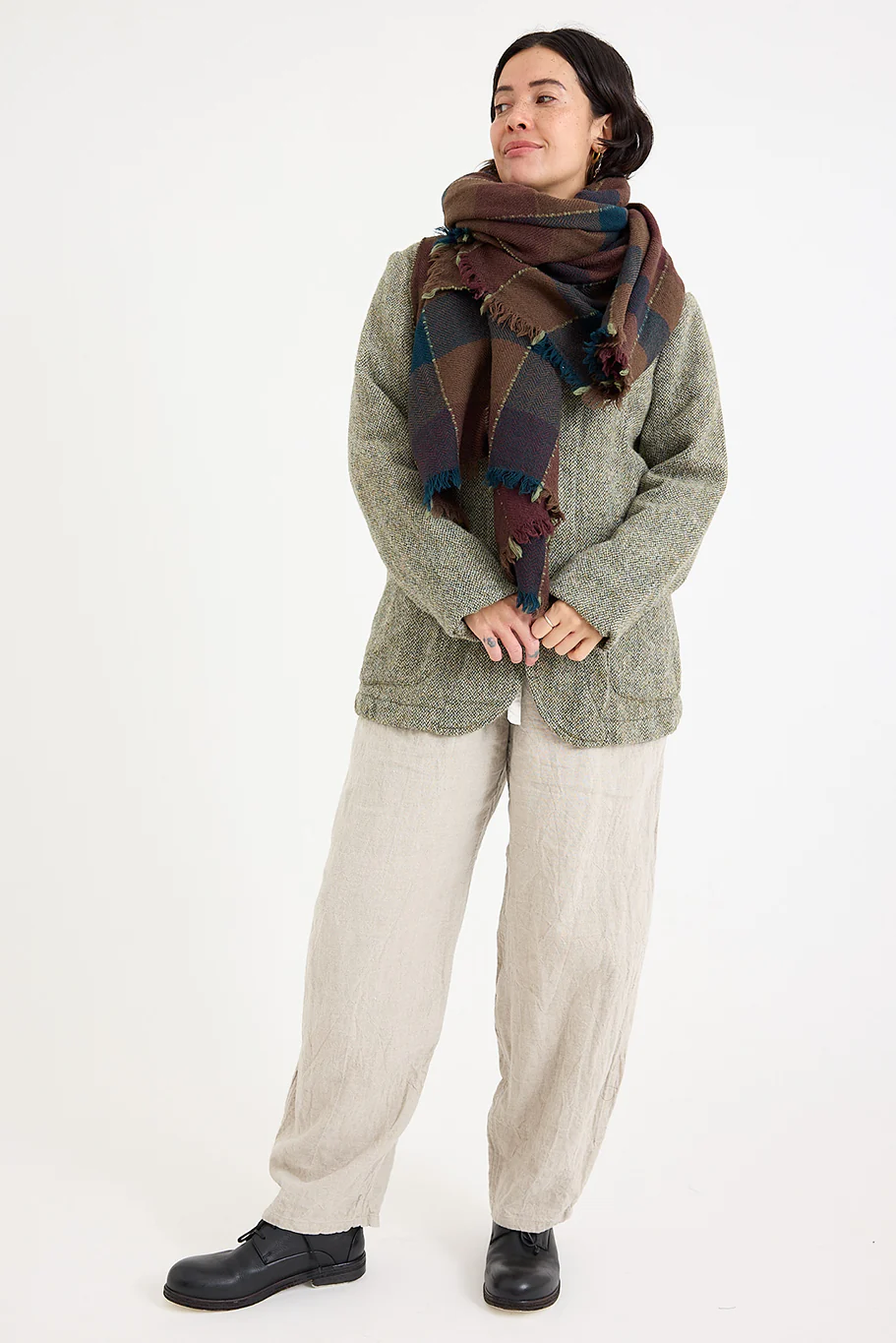 Lovat + Green - Mozart Scarf - Petrol - Image 2