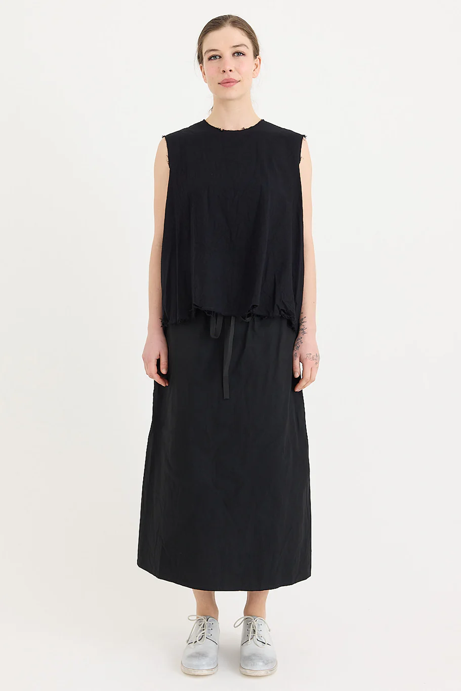 SCHA - Waxed Cotton - Two Pockets Twisted Skirt - Image 7