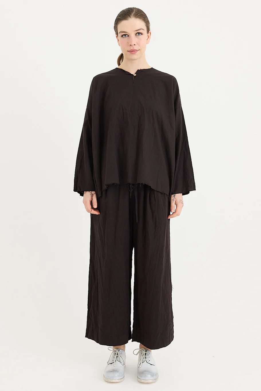 SCHA - Cotton Flannel - Deep Pockets - Wide Leg Pant - Image 4