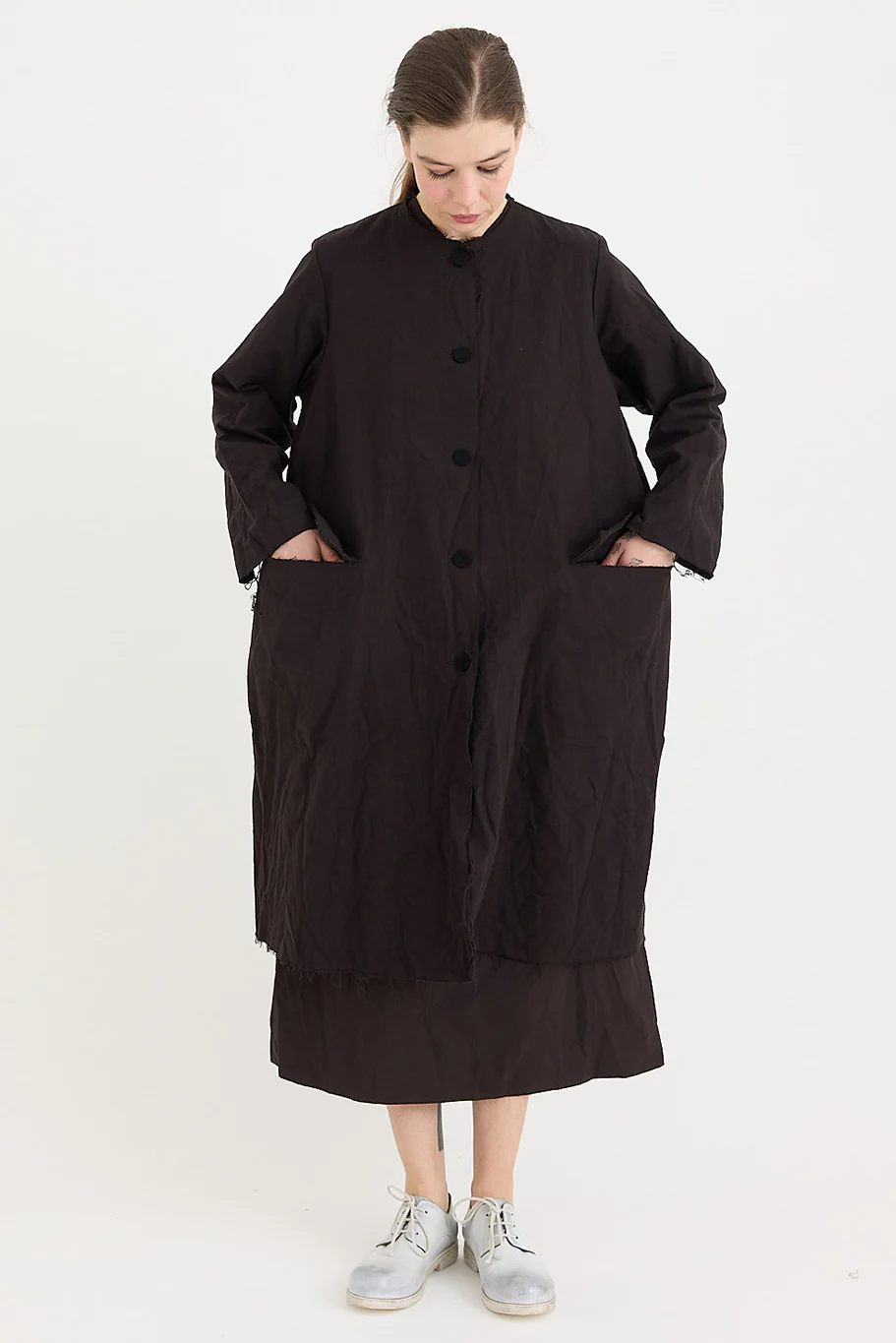 SCHA - Cotton Flannel - Button-Down Cosy Coat