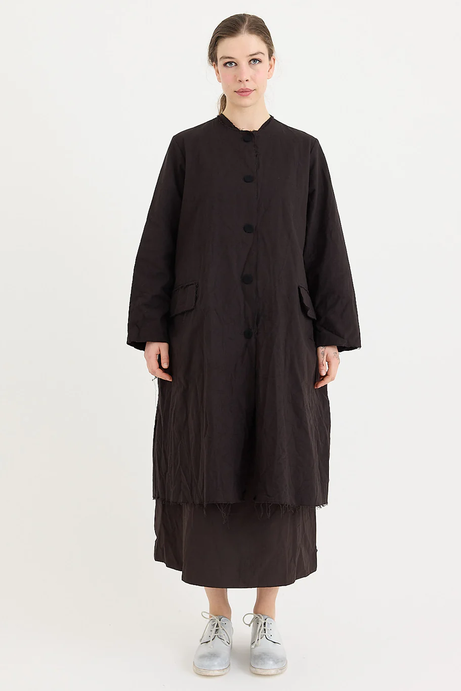SCHA - Cotton Flannel - Button-Down Cosy Coat - Image 6