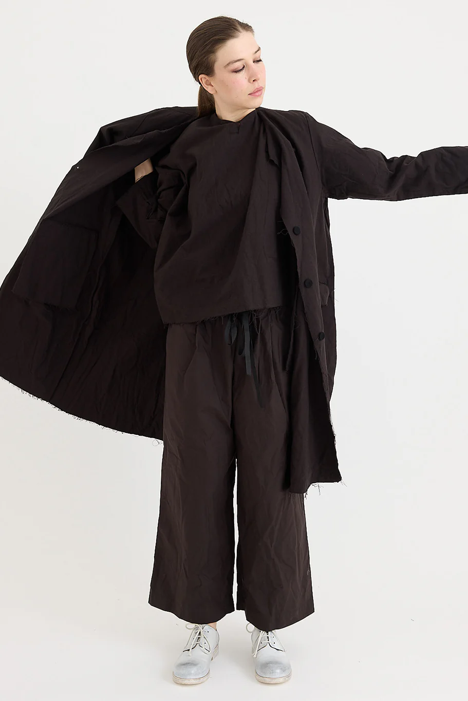 SCHA - Waxed Cotton - Deep Pockets - Wide Leg Pant - Image 2