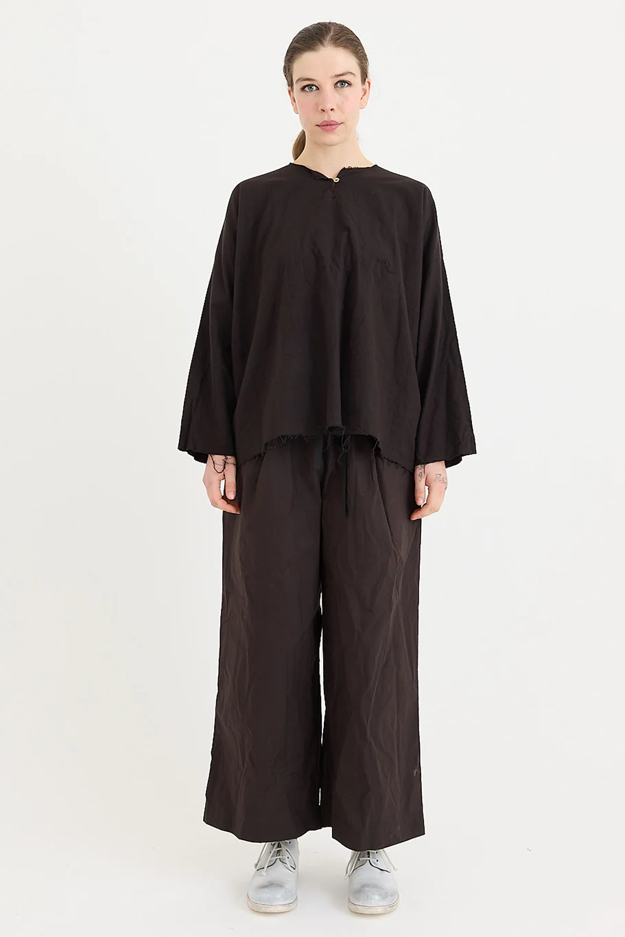 SCHA - Waxed Cotton - Deep Pockets - Wide Leg Pant - Image 4