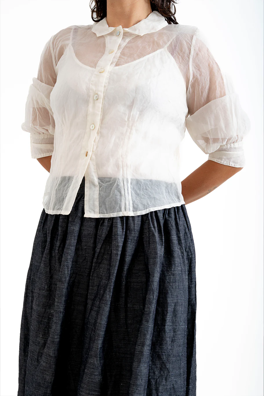Bukeshla - Florence Blouse - Cream Organza - Image 2