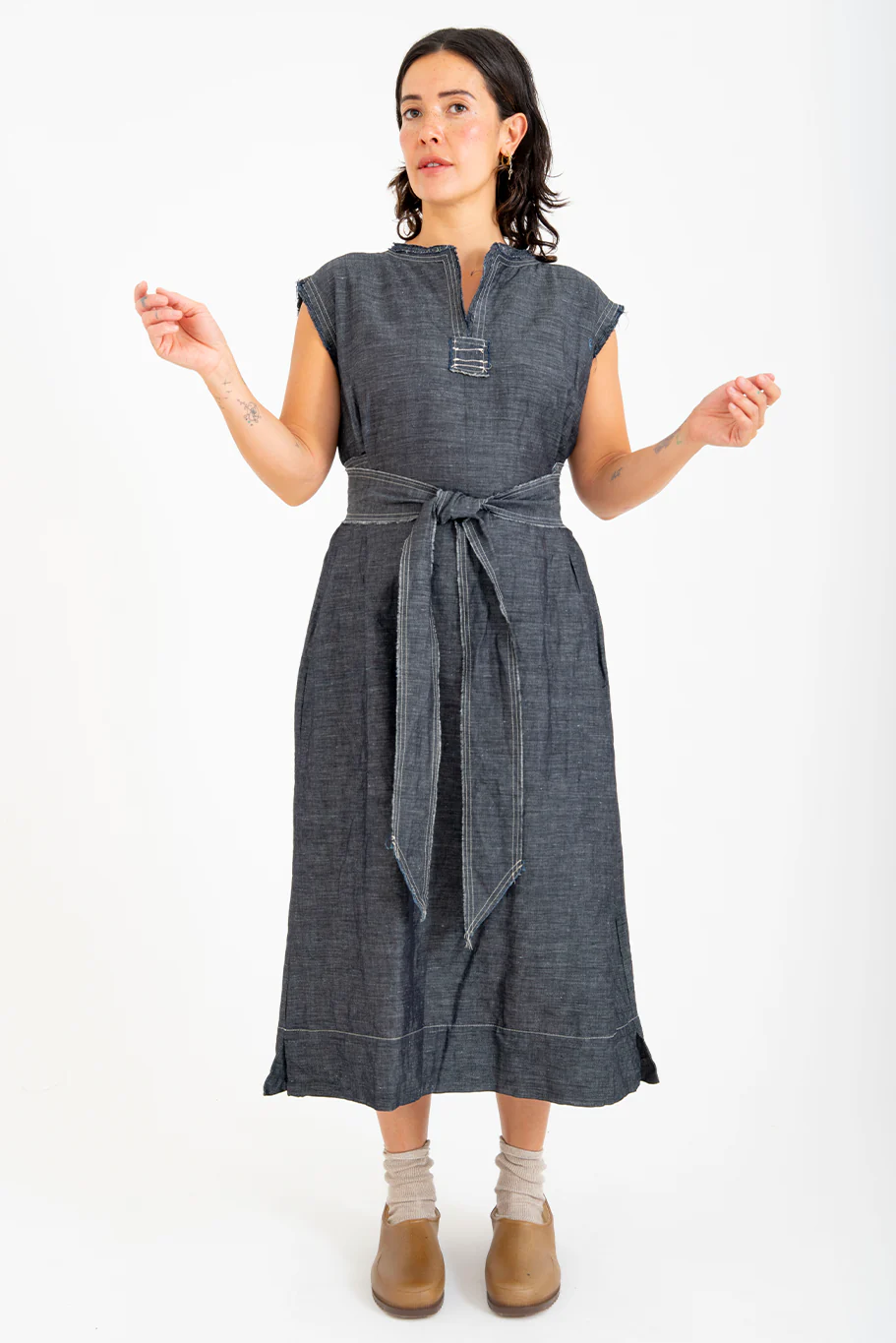 Bukeshla - Flax-Lilly Tie Dress - Image 3