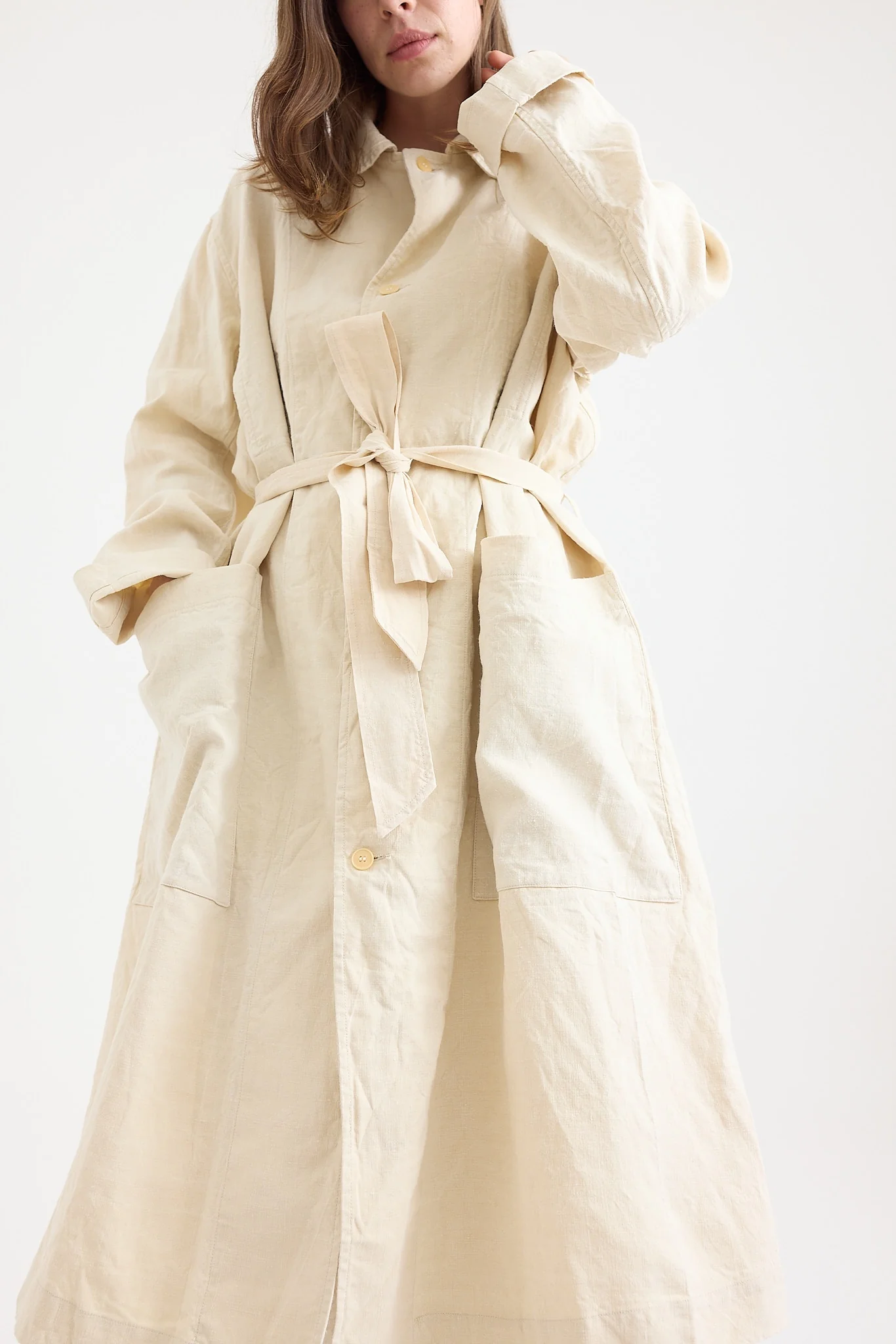 Chez Vidalenc - Trench Coat - Natural - Image 2