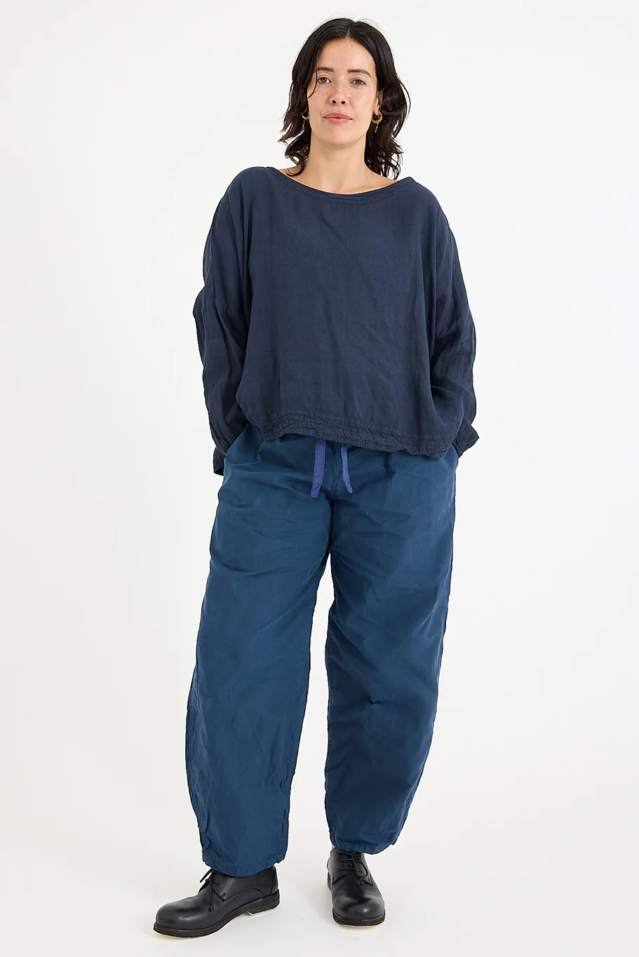 Chez Vidalenc - Coulisse Pants - Cotton Sailor - Blue