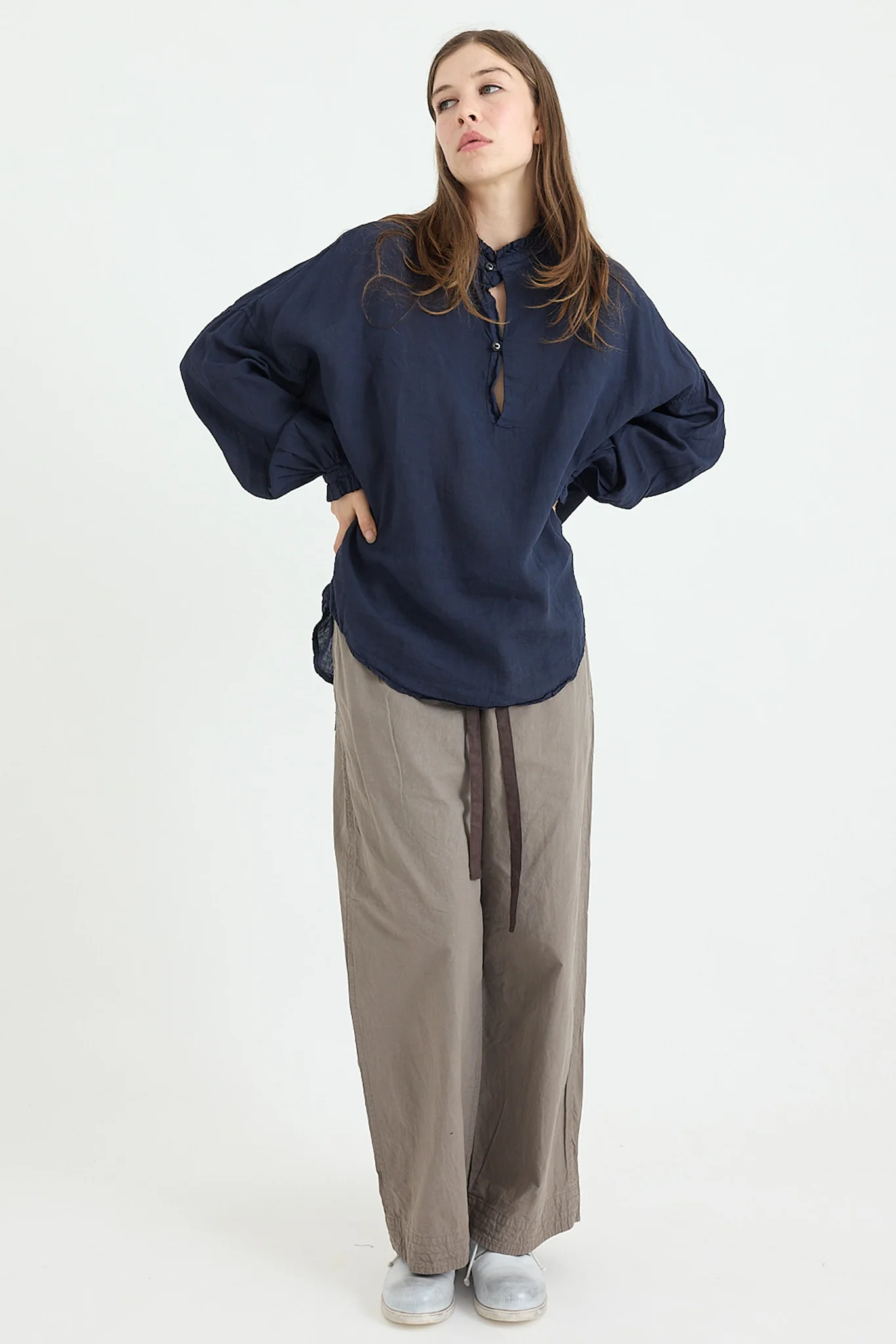 Chez Vidalenc - Mini Medici - Light Linen - Dark Navy