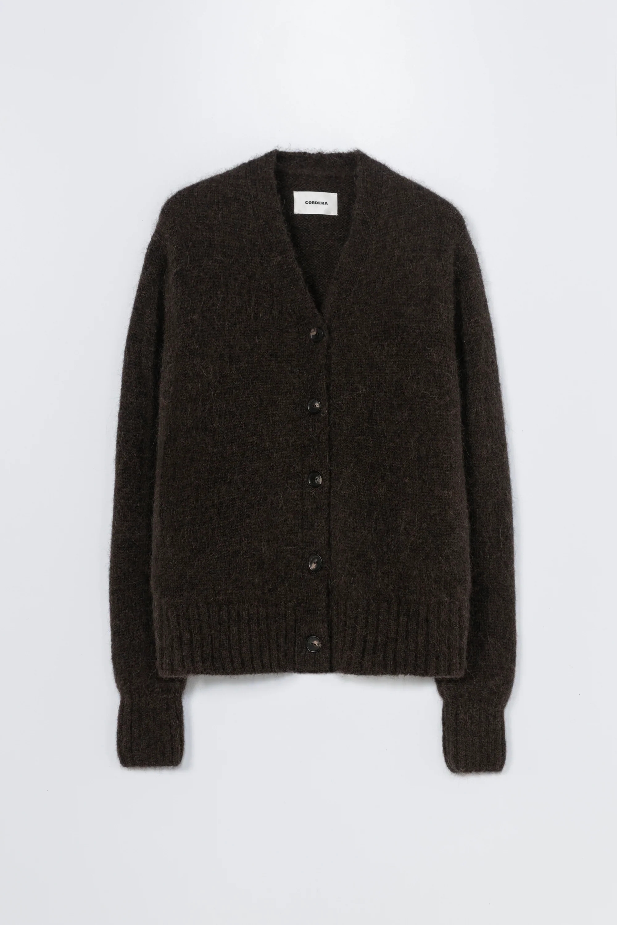 Cordera - Baby Alpaca Cardigan - Brown - Image 4