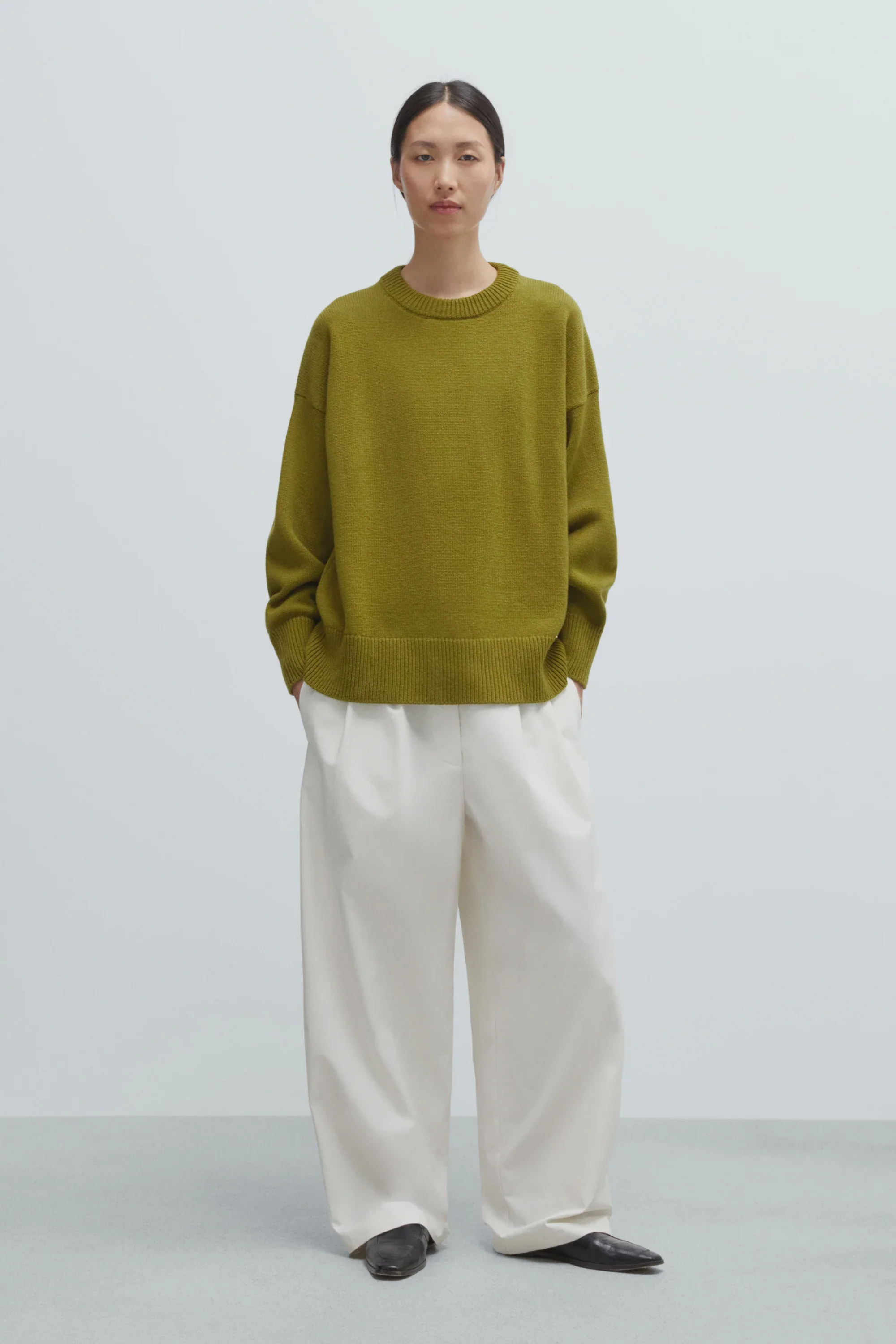 Cordera - Merino Wool Oversized Sweater - Woodbine