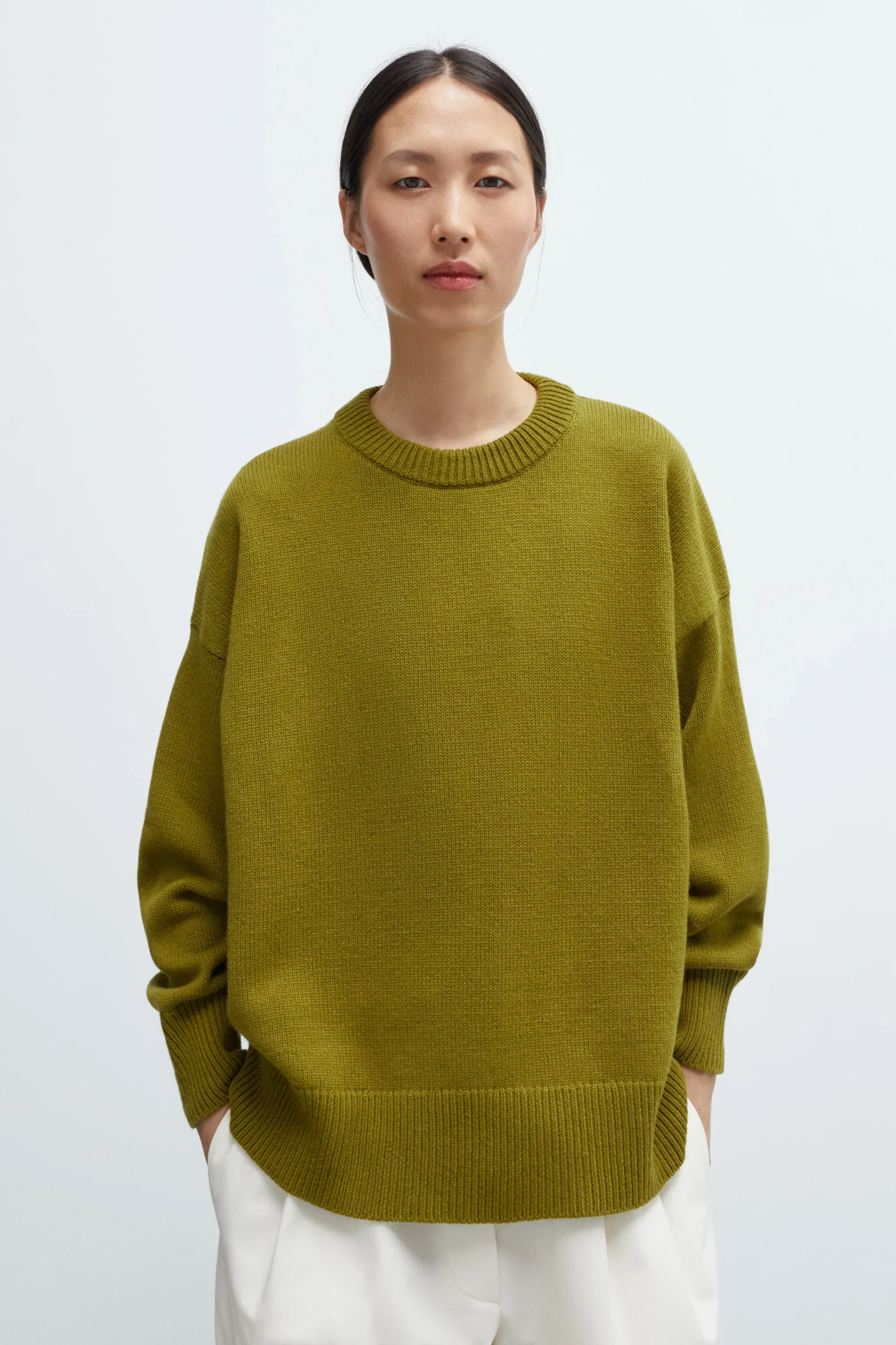 Cordera - Merino Wool Oversized Sweater - Woodbine - Image 2