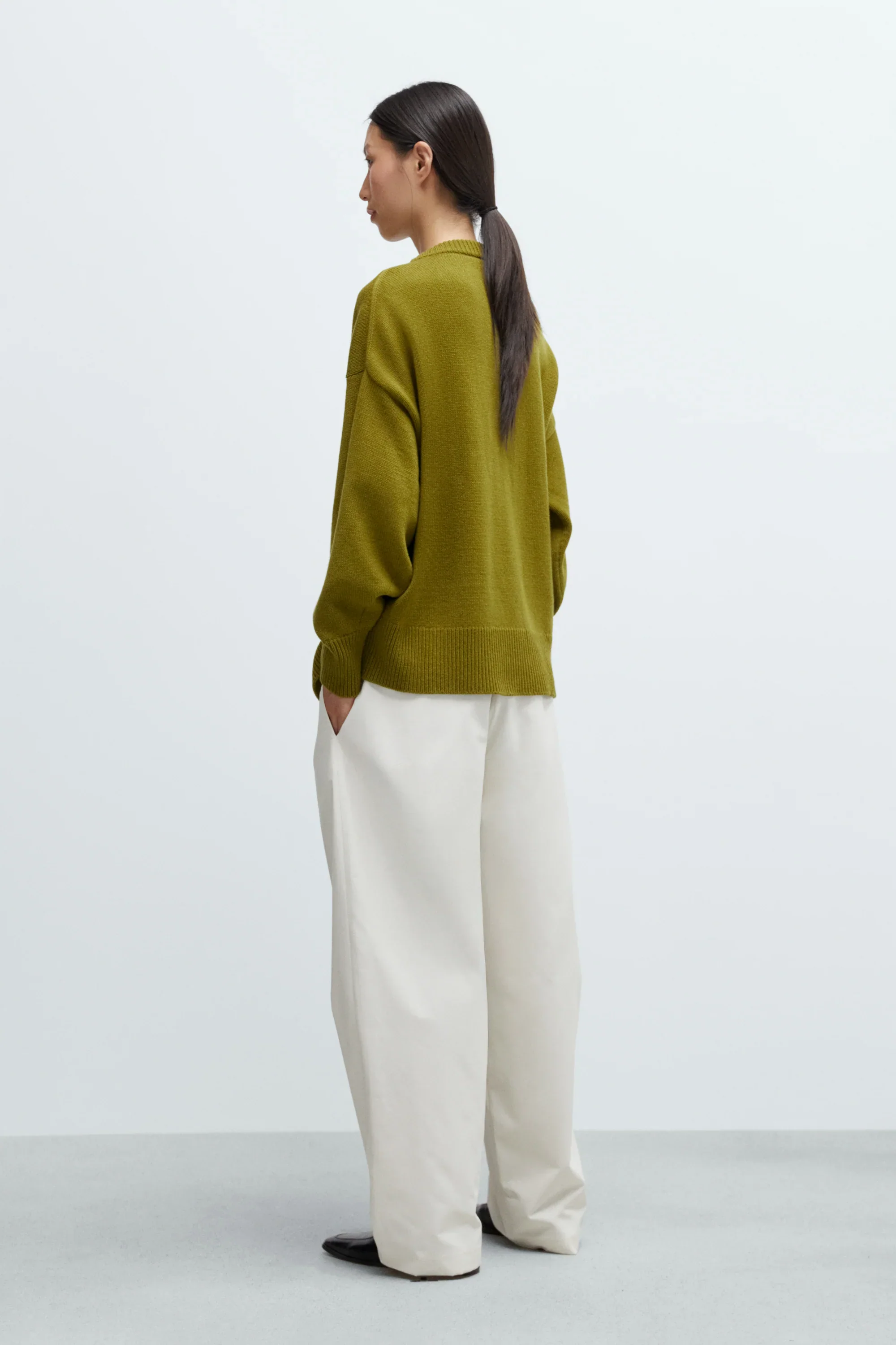 Cordera - Merino Wool Oversized Sweater - Woodbine - Image 3