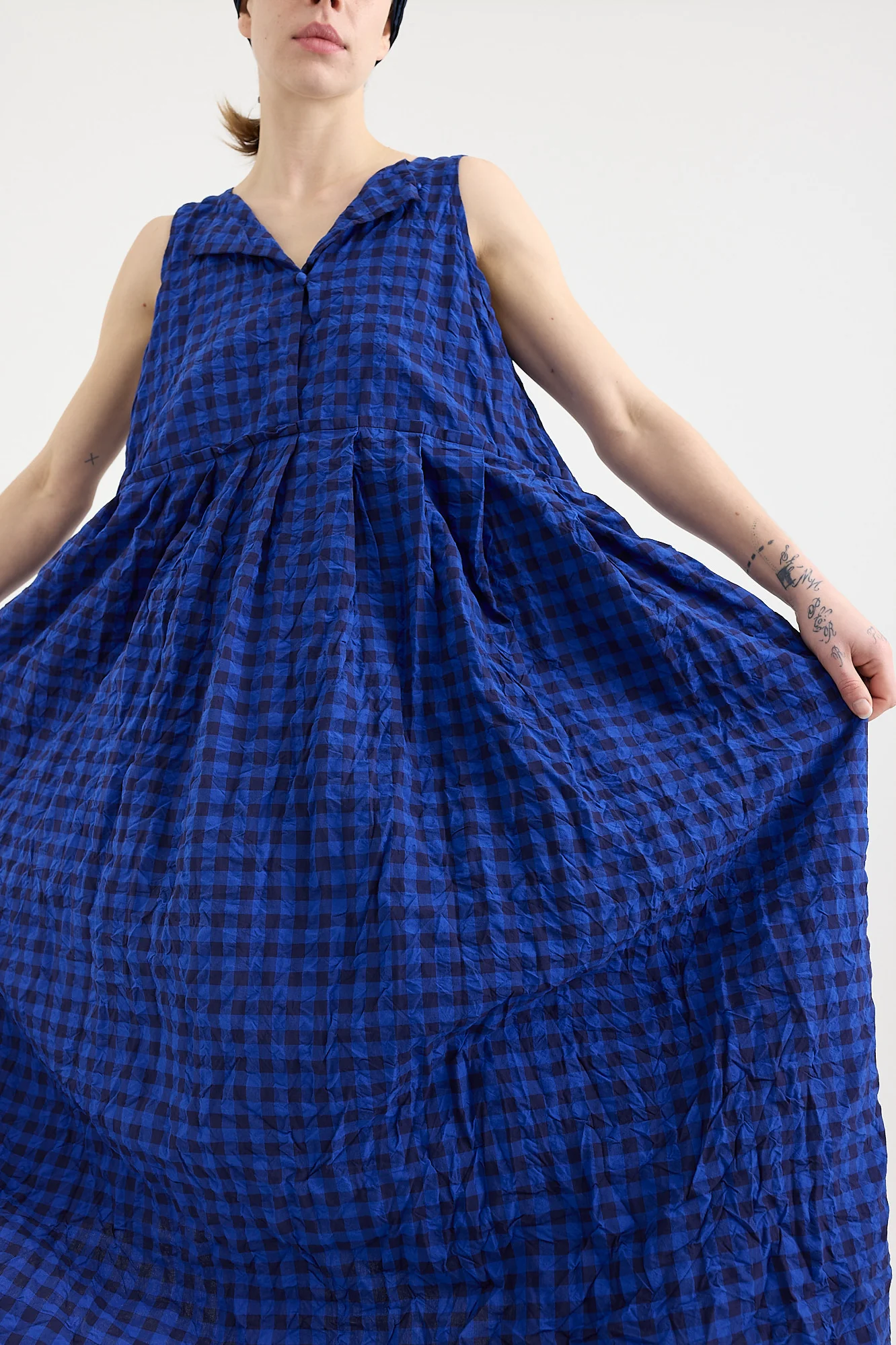 Daniela Gregis - Scamiciato Operaio Nido Lavato Check Dress - Image 2