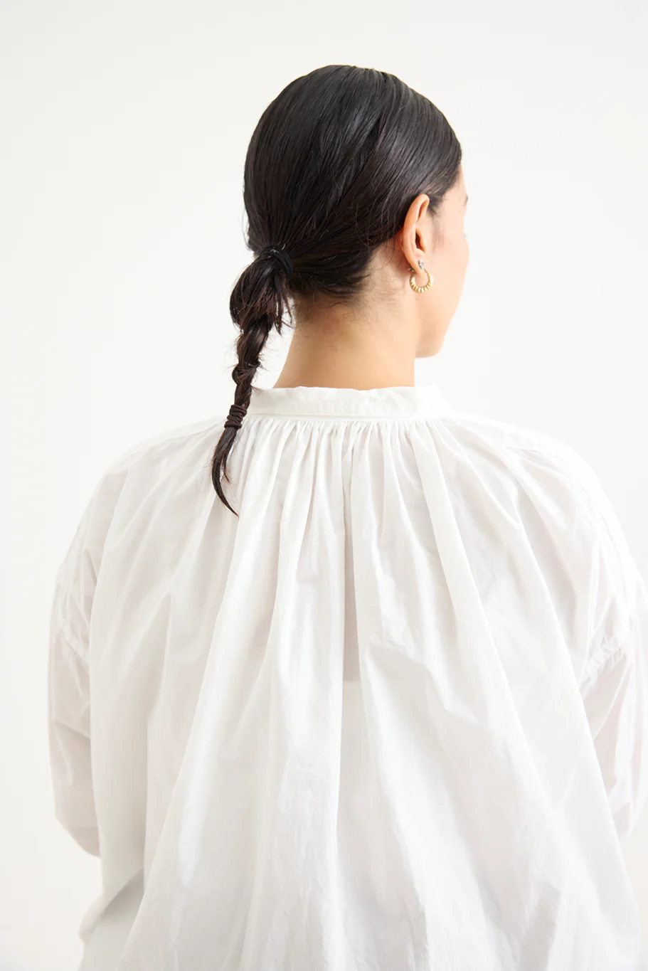 Kaval - Wide Gather Blouse - Supima Cotton - Image 4