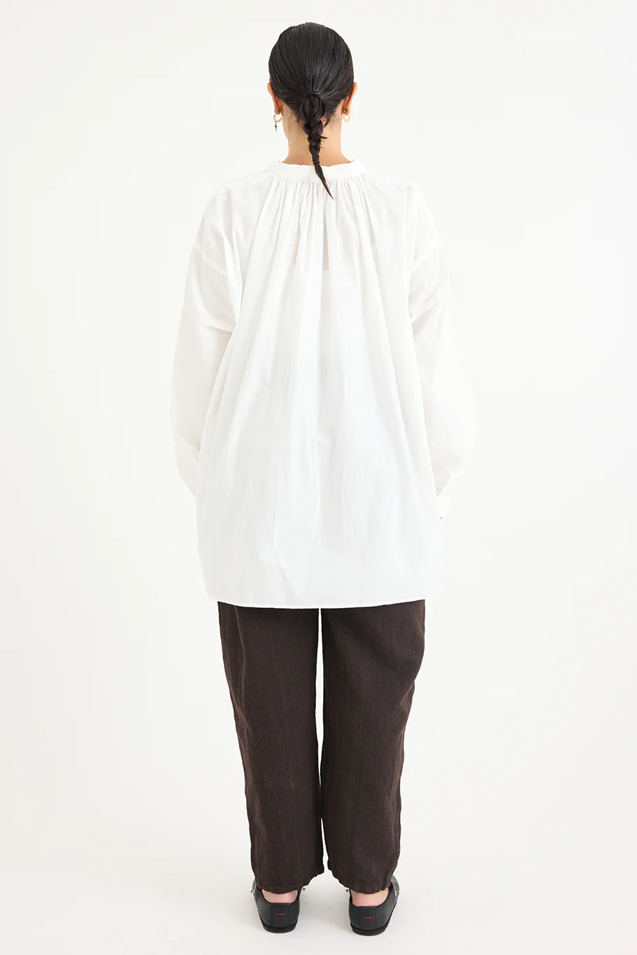 Kaval - Wide Gather Blouse - Supima Cotton - Image 7