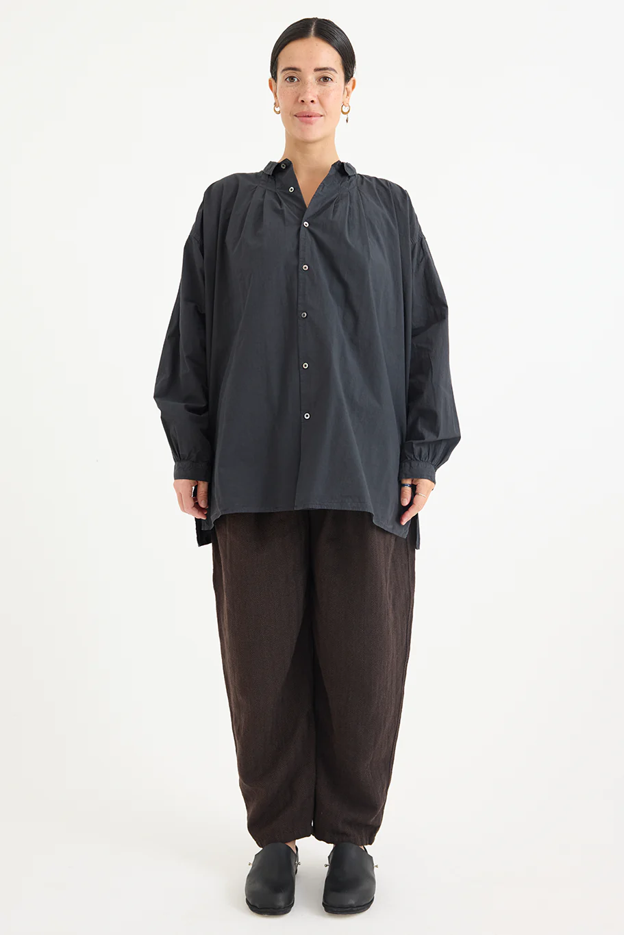 Kaval - Wide Gather Blouse - Supima Cotton - Image 8