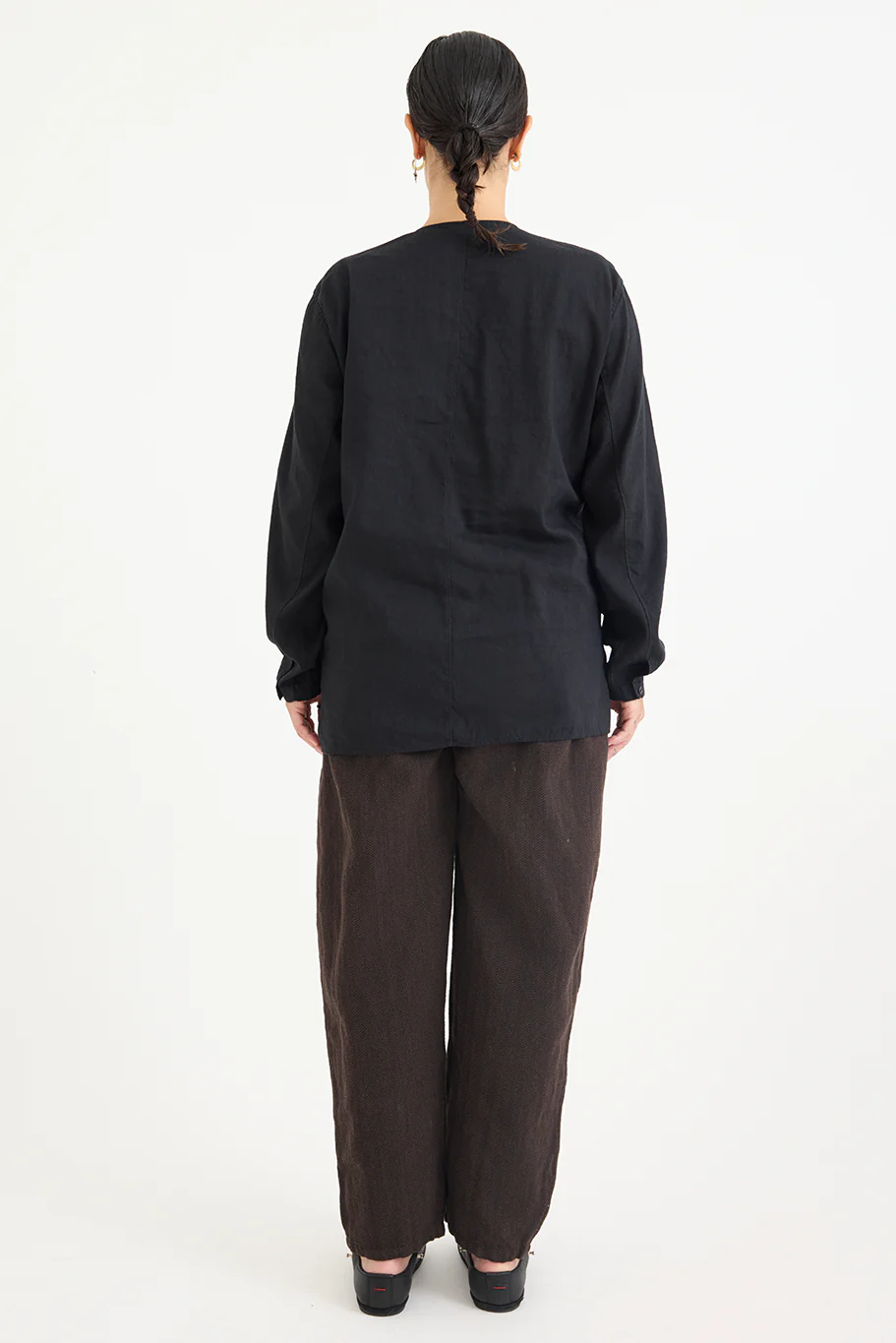 Kaval - No-Collar Plain Shirt - Image 5