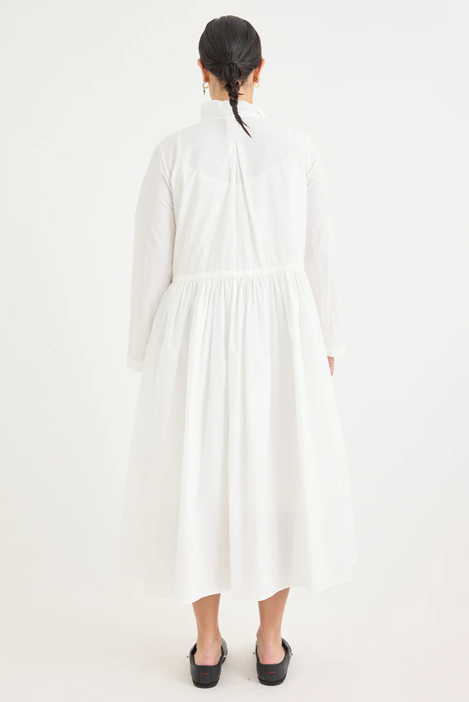 Kaval - Stand Collar Gather Dress - Image 15