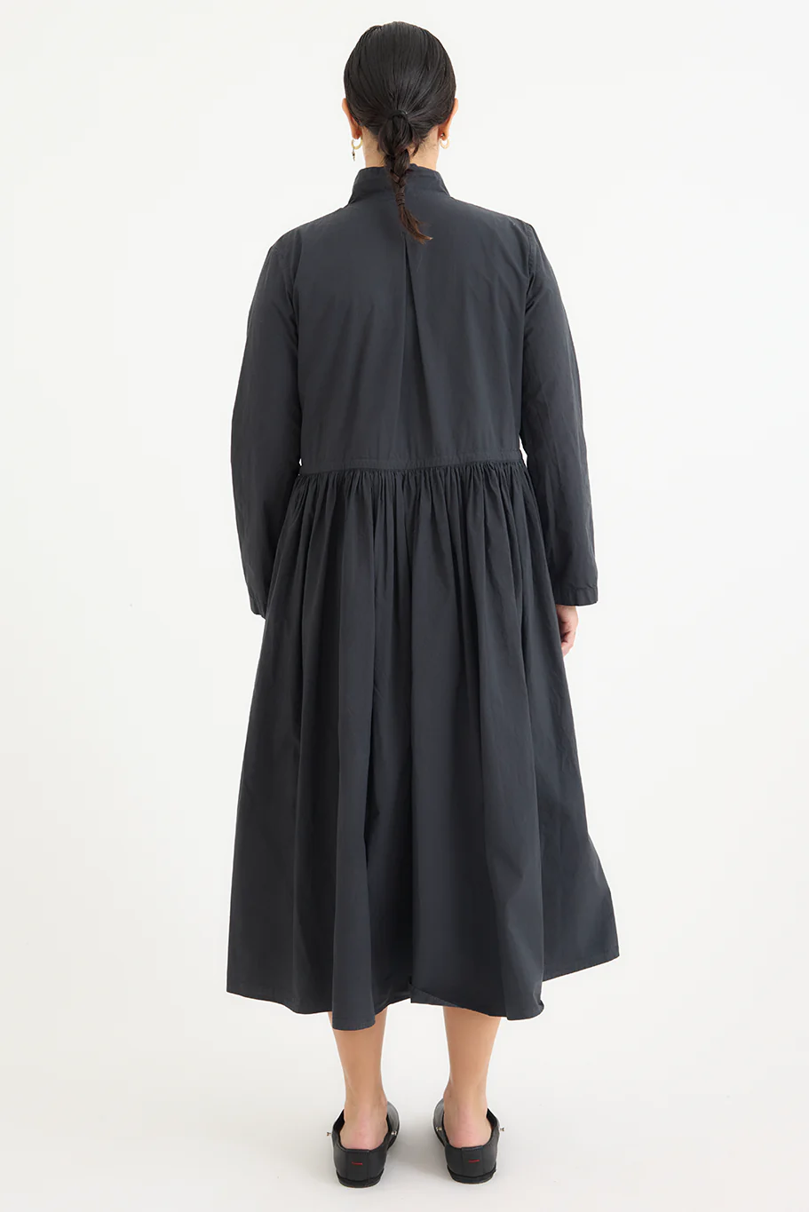 Kaval - Stand Collar Gather Dress - Image 7