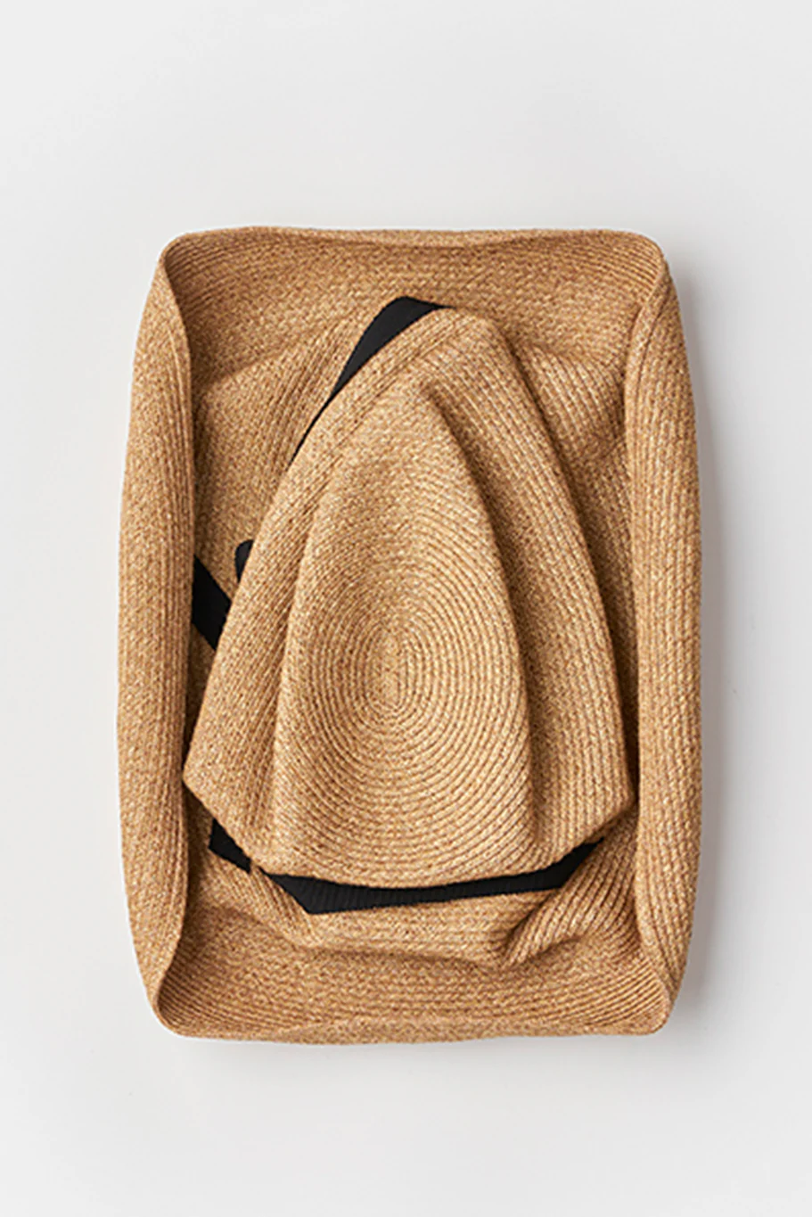 Mature Ha - Boxed Hat 11cm Brim with Ribbon - Mix Brown/Black - Image 3