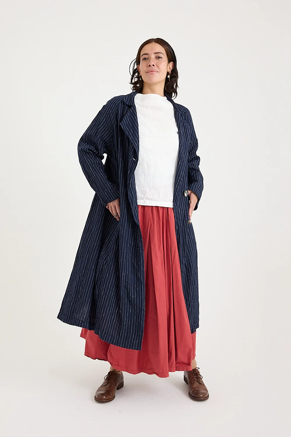 Metta - 1915 Unisex Duster Jacket - Pin Stripe - Image 2