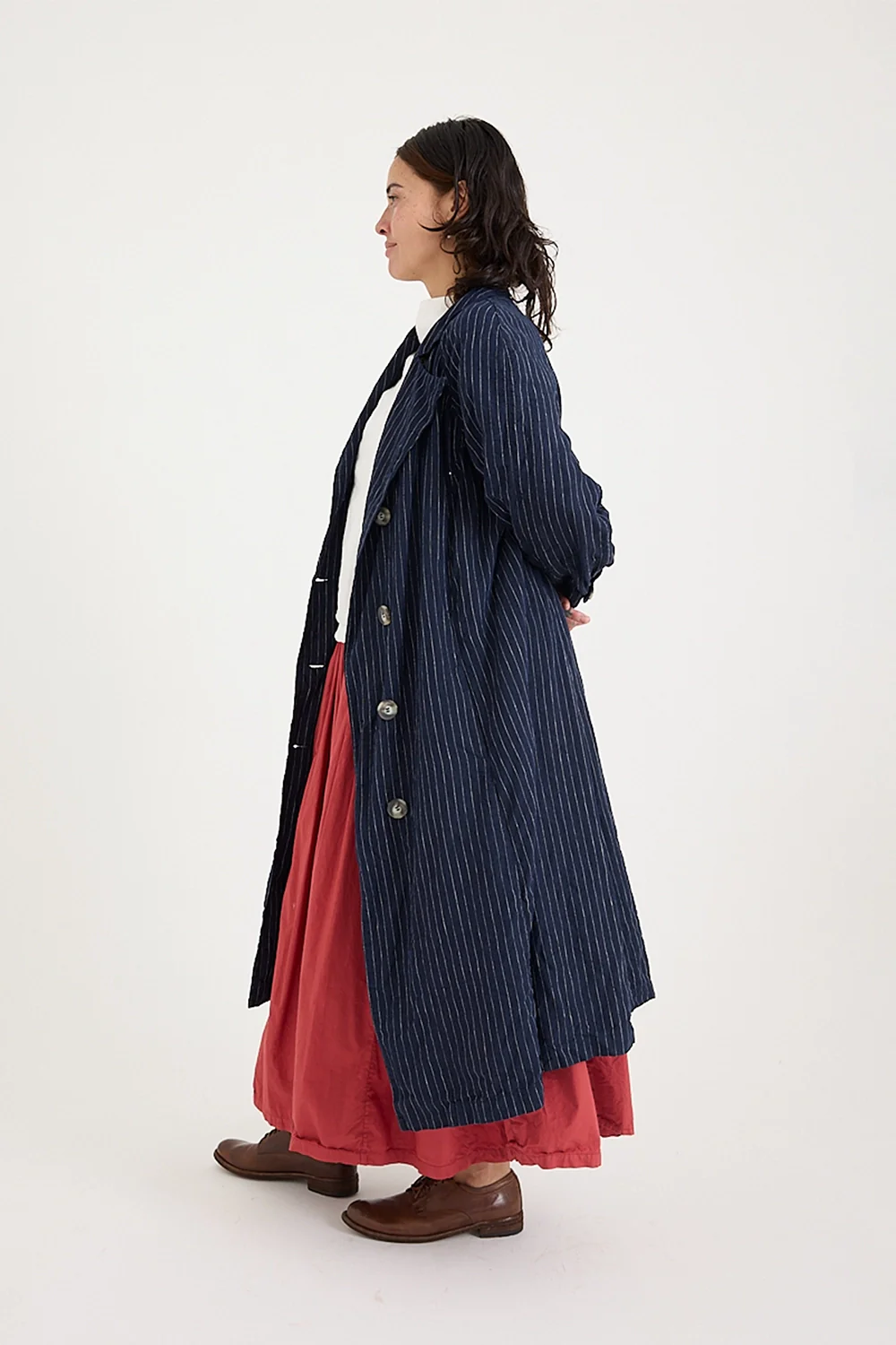 Metta - 1915 Unisex Duster Jacket - Pin Stripe - Image 4