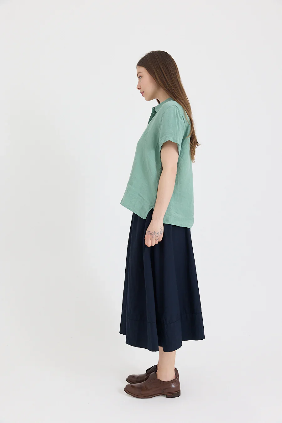 Metta - Ash A-line Skirt - Cotton Twill - Image 4
