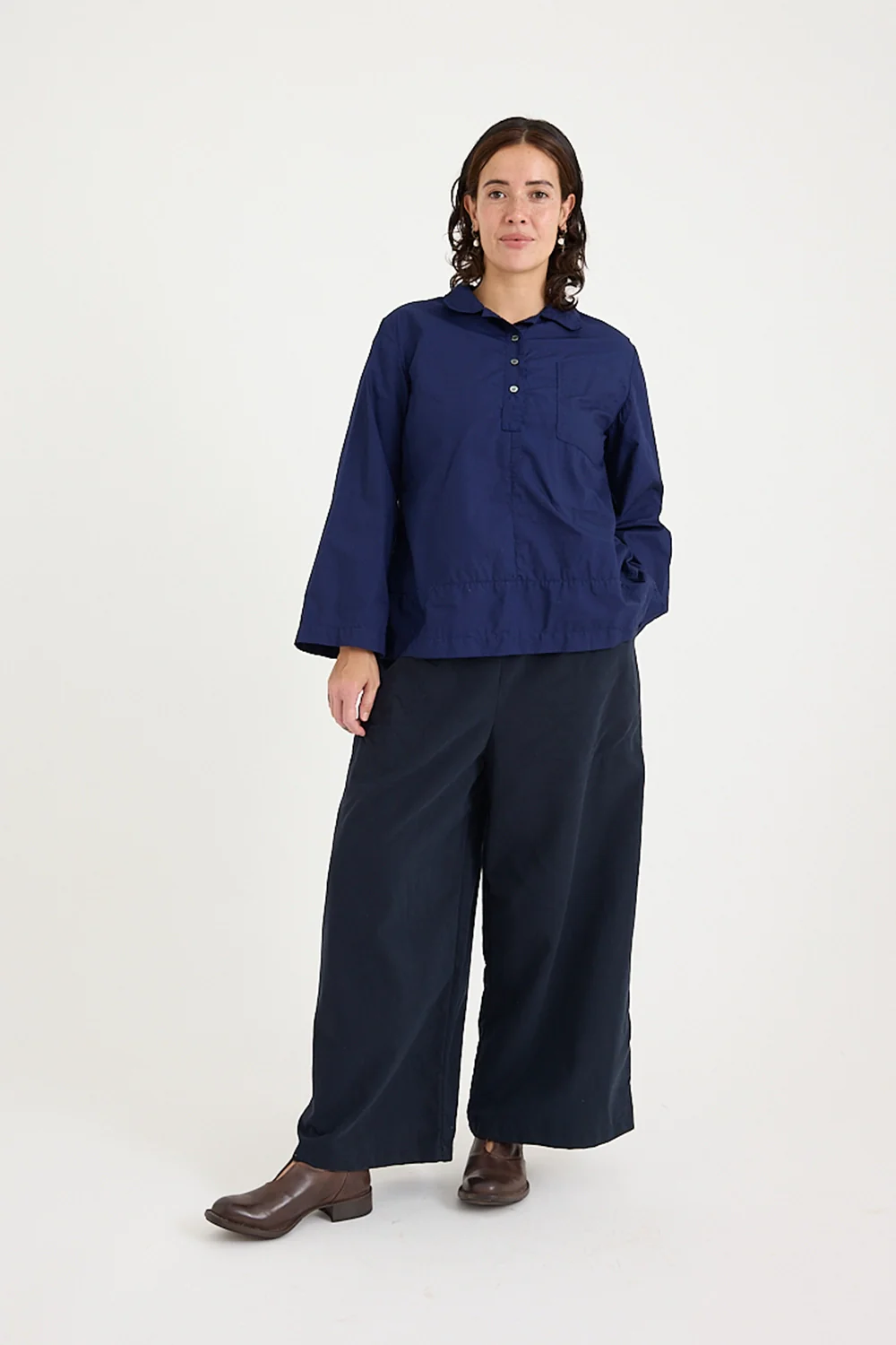 Metta - Aya Wide Pleat Pant - Brushed Cotton Twill - Image 2