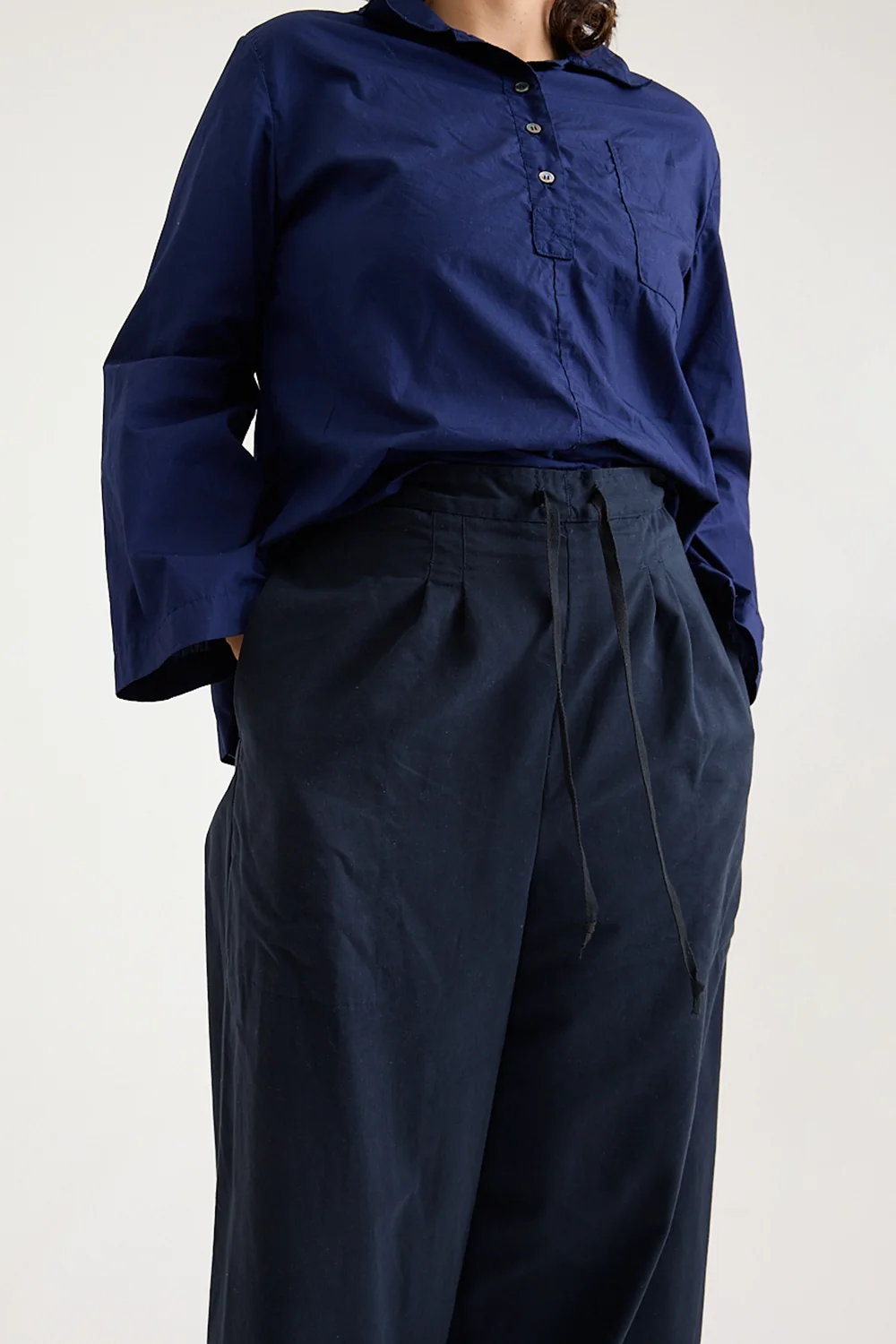 Metta - Aya Wide Pleat Pant - Brushed Cotton Twill - Image 3