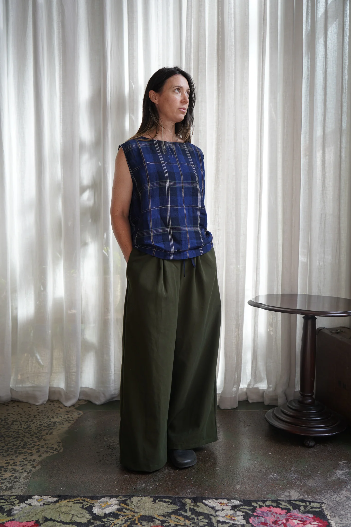 Metta - Aya Wide Pleat Pant - Brushed Cotton Twill - Image 6