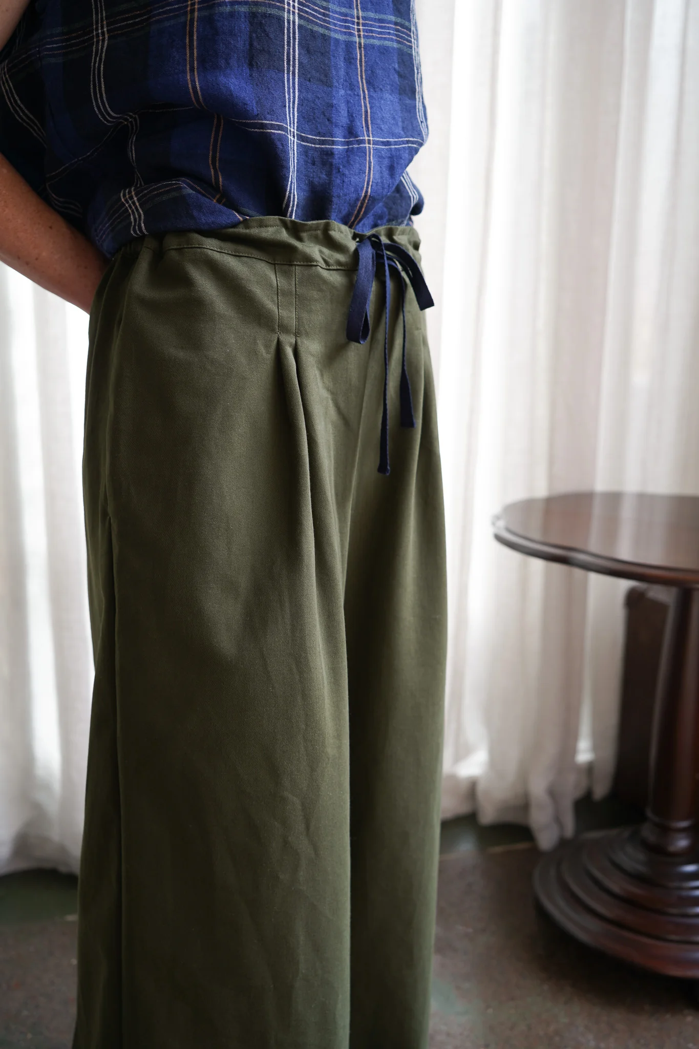 Metta - Aya Wide Pleat Pant - Brushed Cotton Twill - Image 7