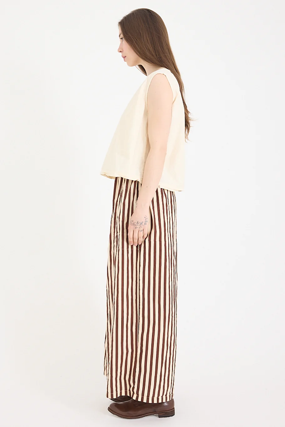Metta - Chisato Pant - Coco Stripe Cotton Poplin - Image 4