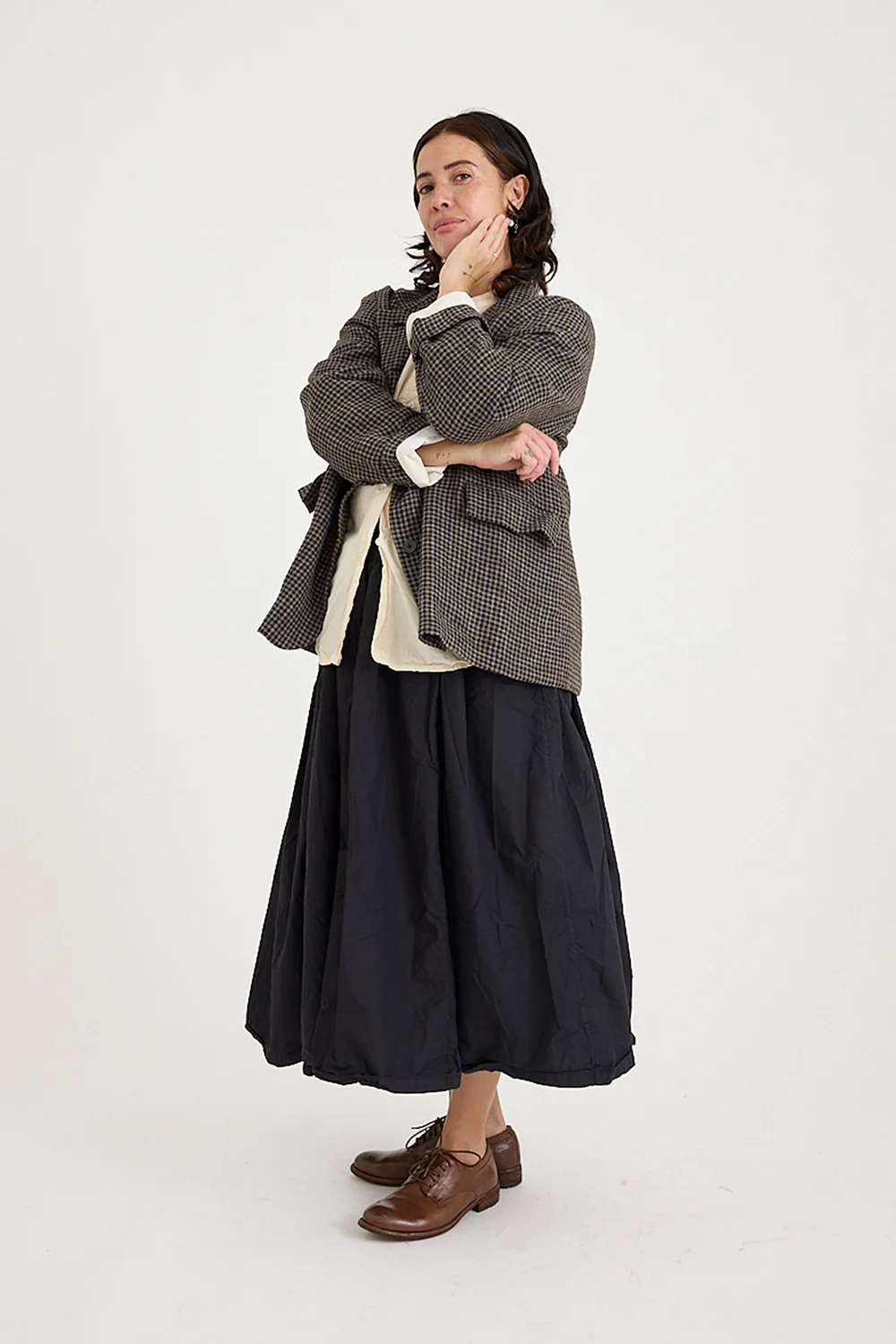 Metta - Dominique Blazer - Shepherd's Plaid - Image 3