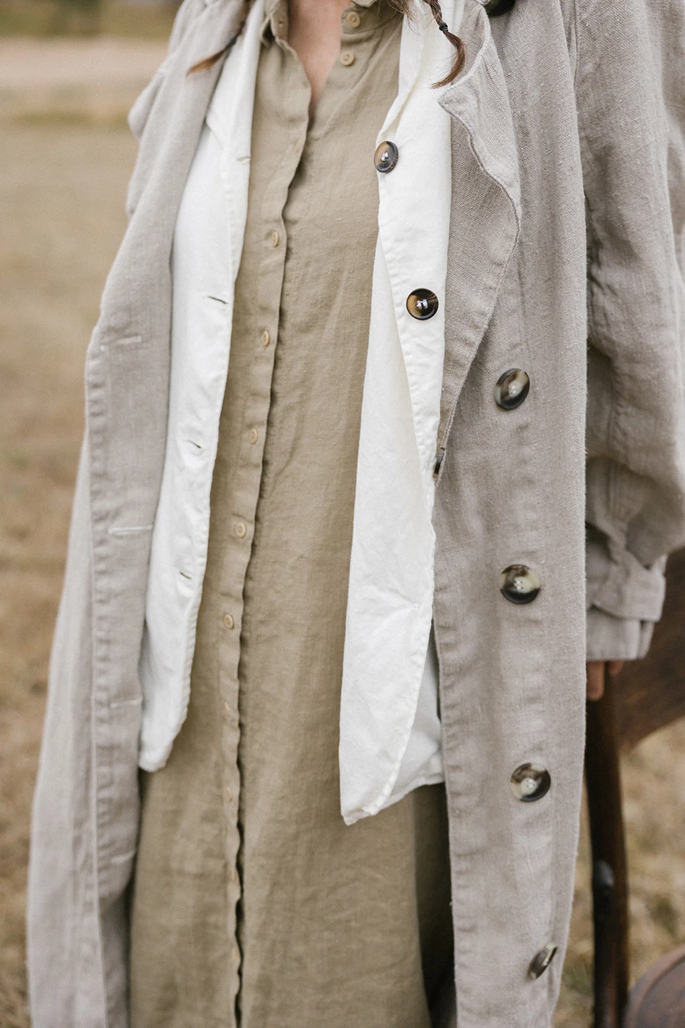 Metta - 1915 Unisex Duster Jacket - Thick Linen - Image 2