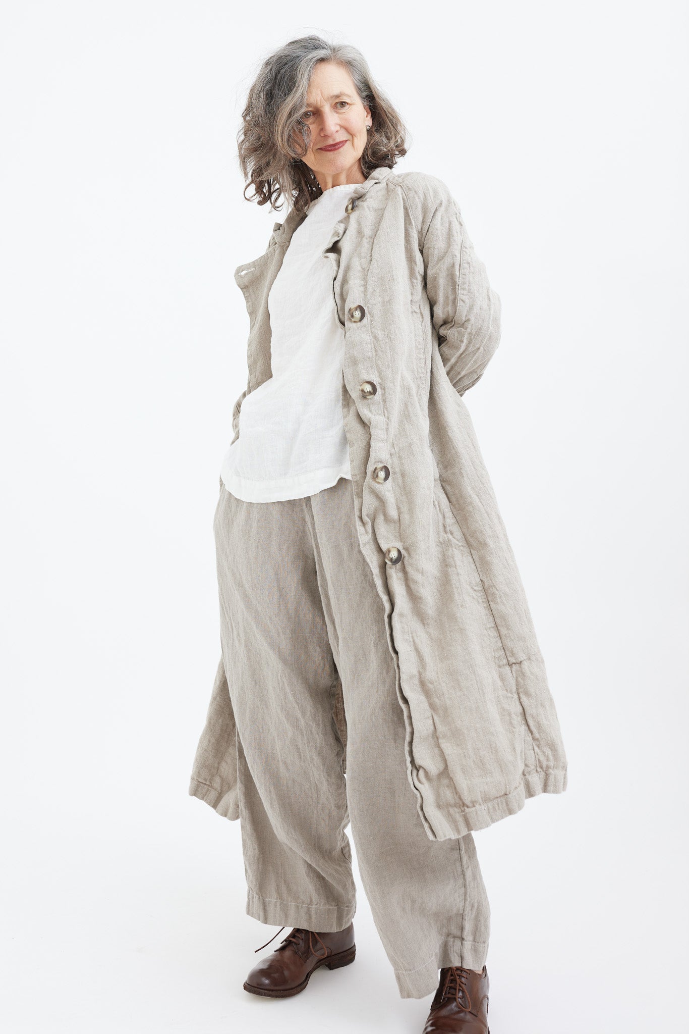 Metta - 1915 Unisex Duster Jacket - Thick Linen - Image 3