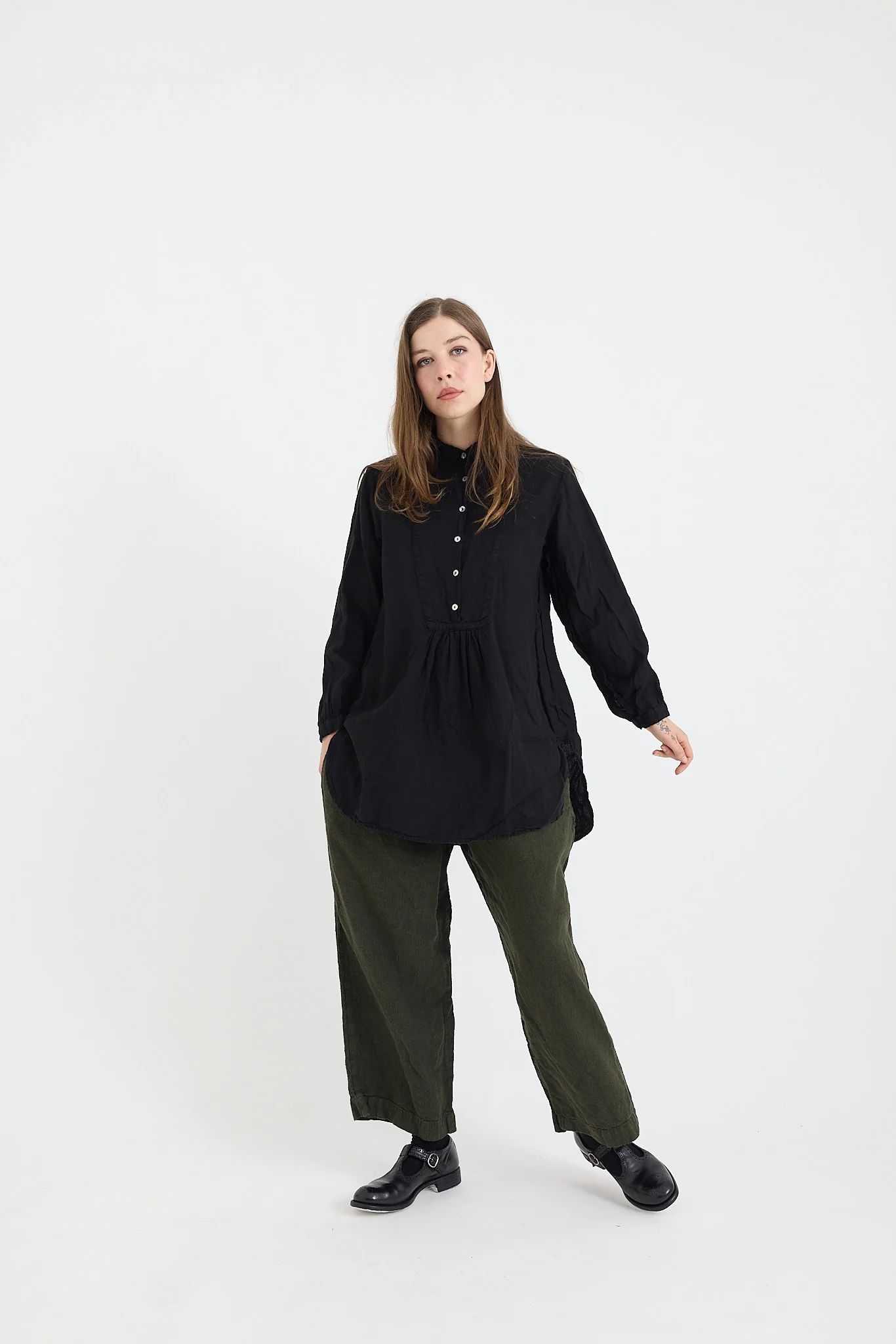 Metta - Francoise French Shirt - Light Linen - Image 4
