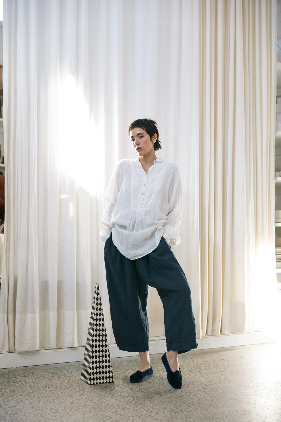 Metta - Francoise French Shirt - Light Linen - Image 6