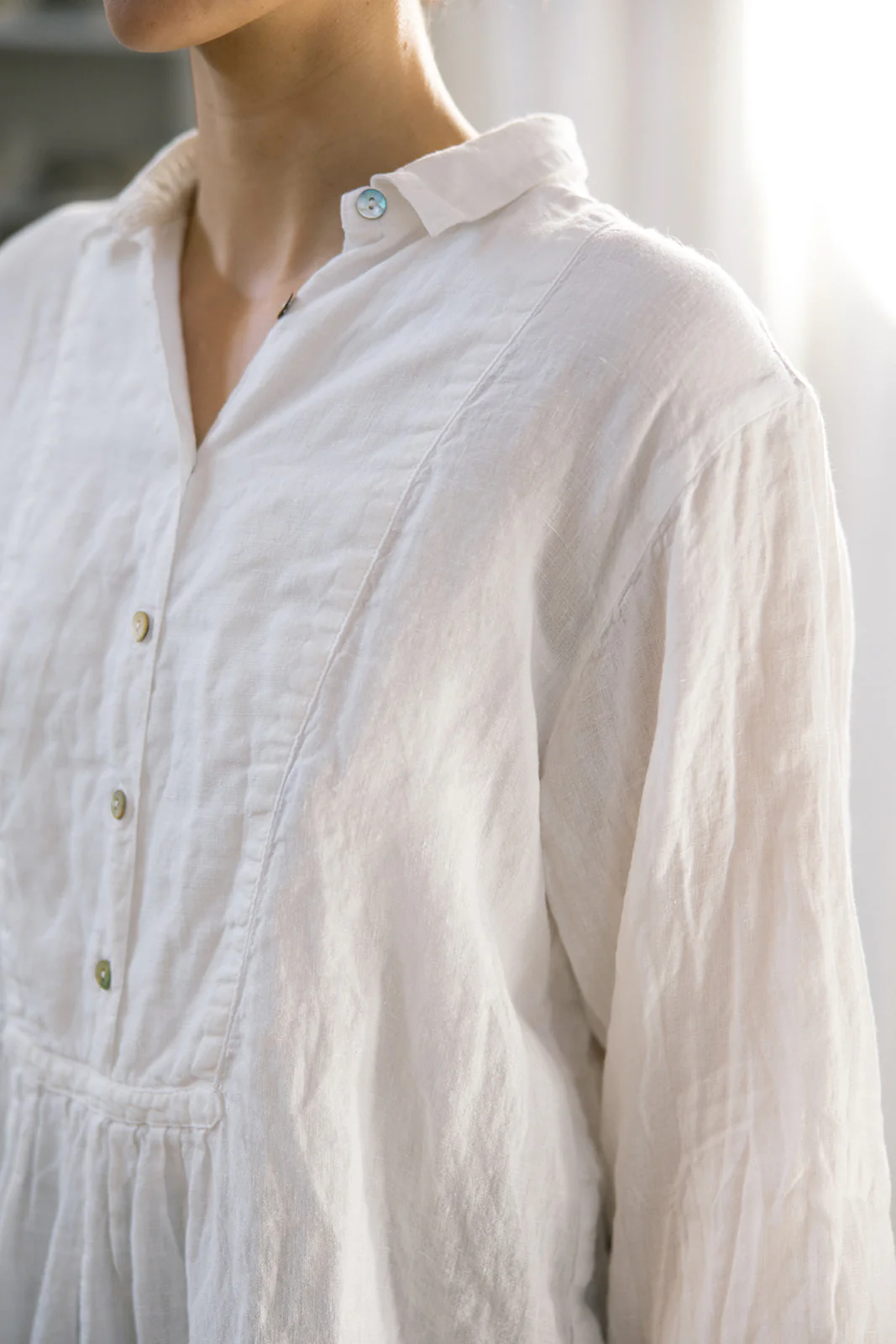Metta - Francoise French Shirt - Light Linen - Image 7