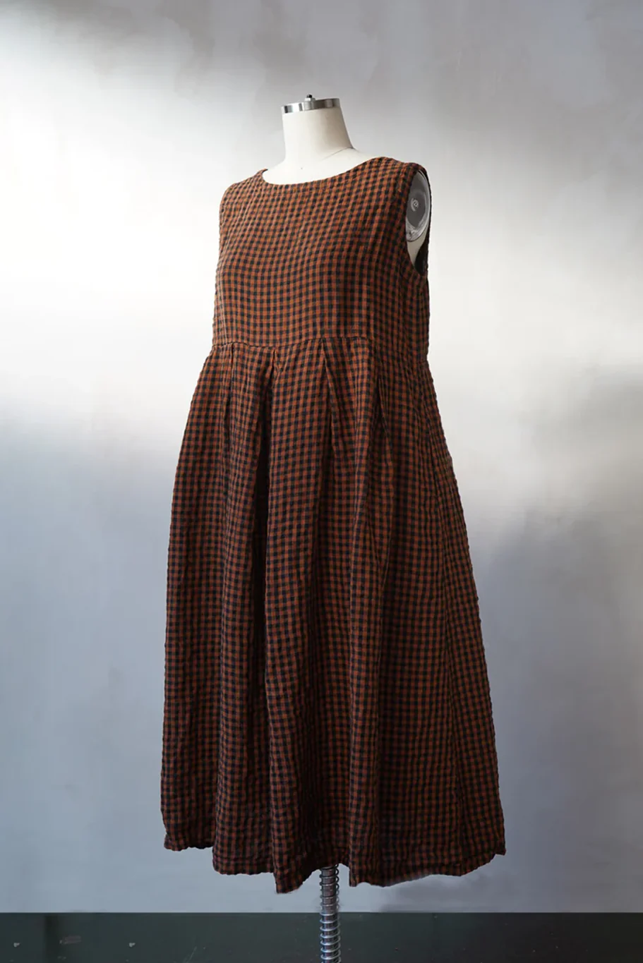 Metta - Lucille Dress - Gingham Check Linen - Image 5