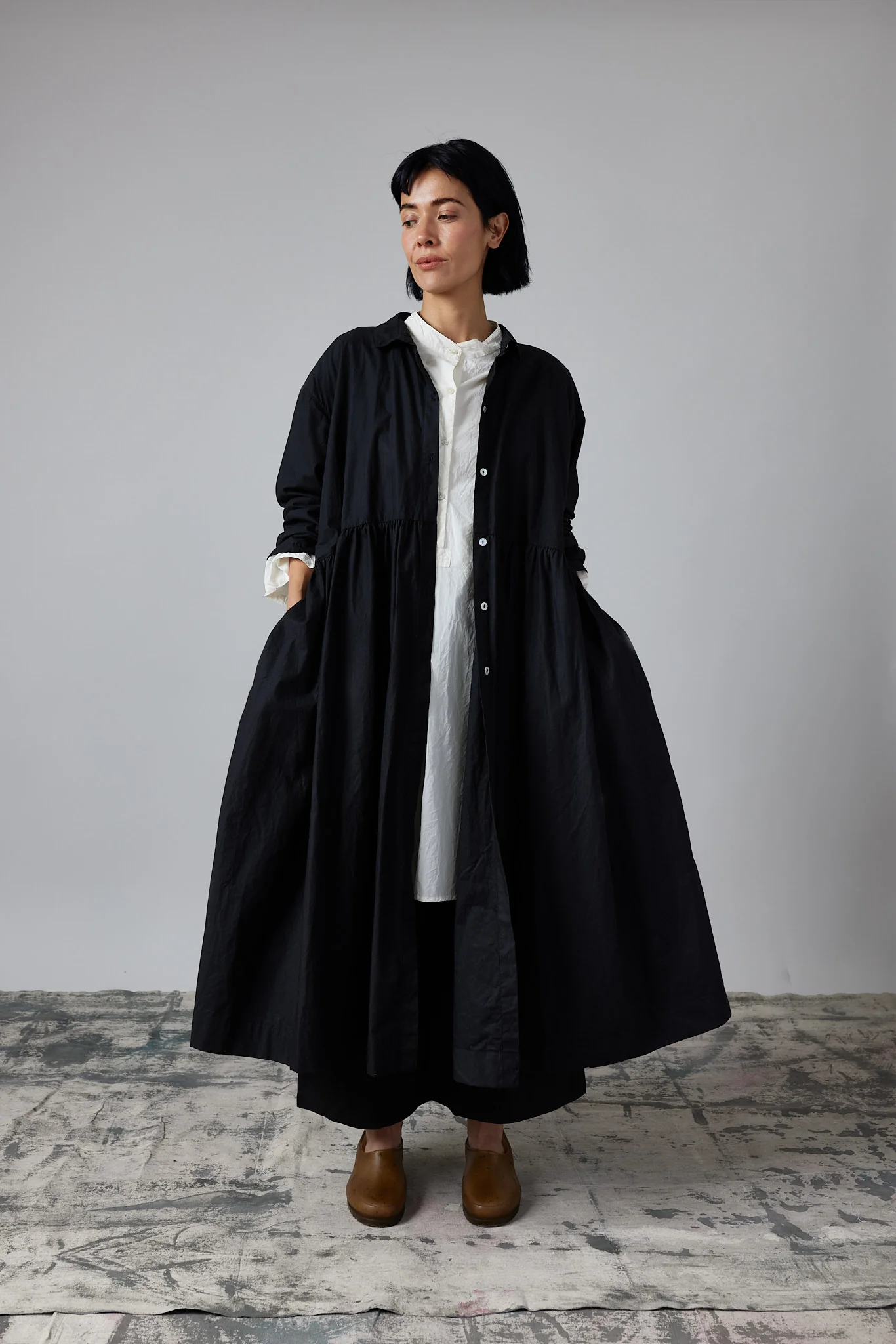 Metta - Oak Gathered Waist Dress - Cotton Twill - Image 10