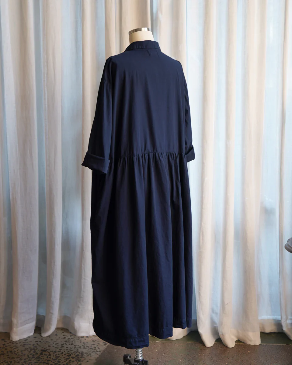 Metta - Oak Gathered Waist Dress - Cotton Twill - Image 6