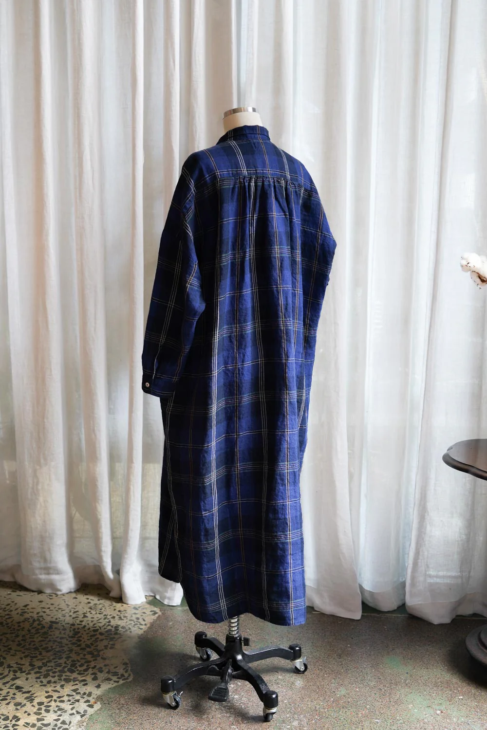 Metta - Ophelia Shirt Dress - Blue Tartan Check - Image 4