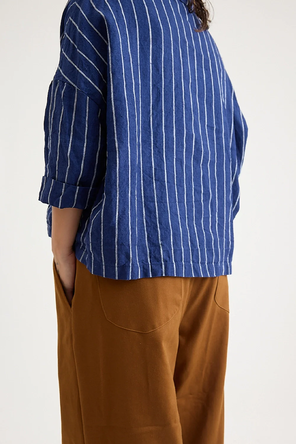 Metta - Rae Shirt - Pinstripe Linen - Image 4