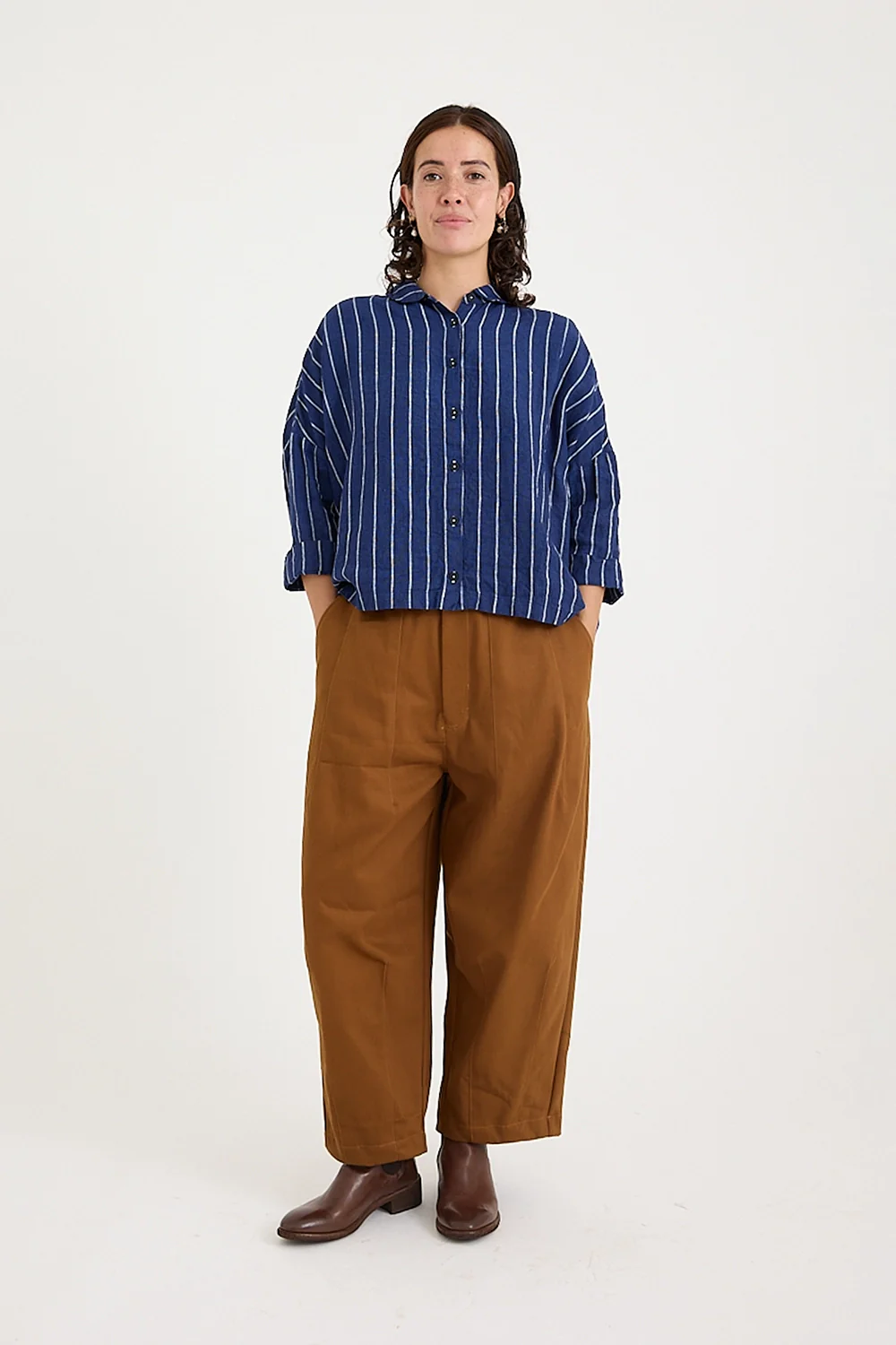 Metta - Rae Shirt - Pinstripe Linen - Image 5